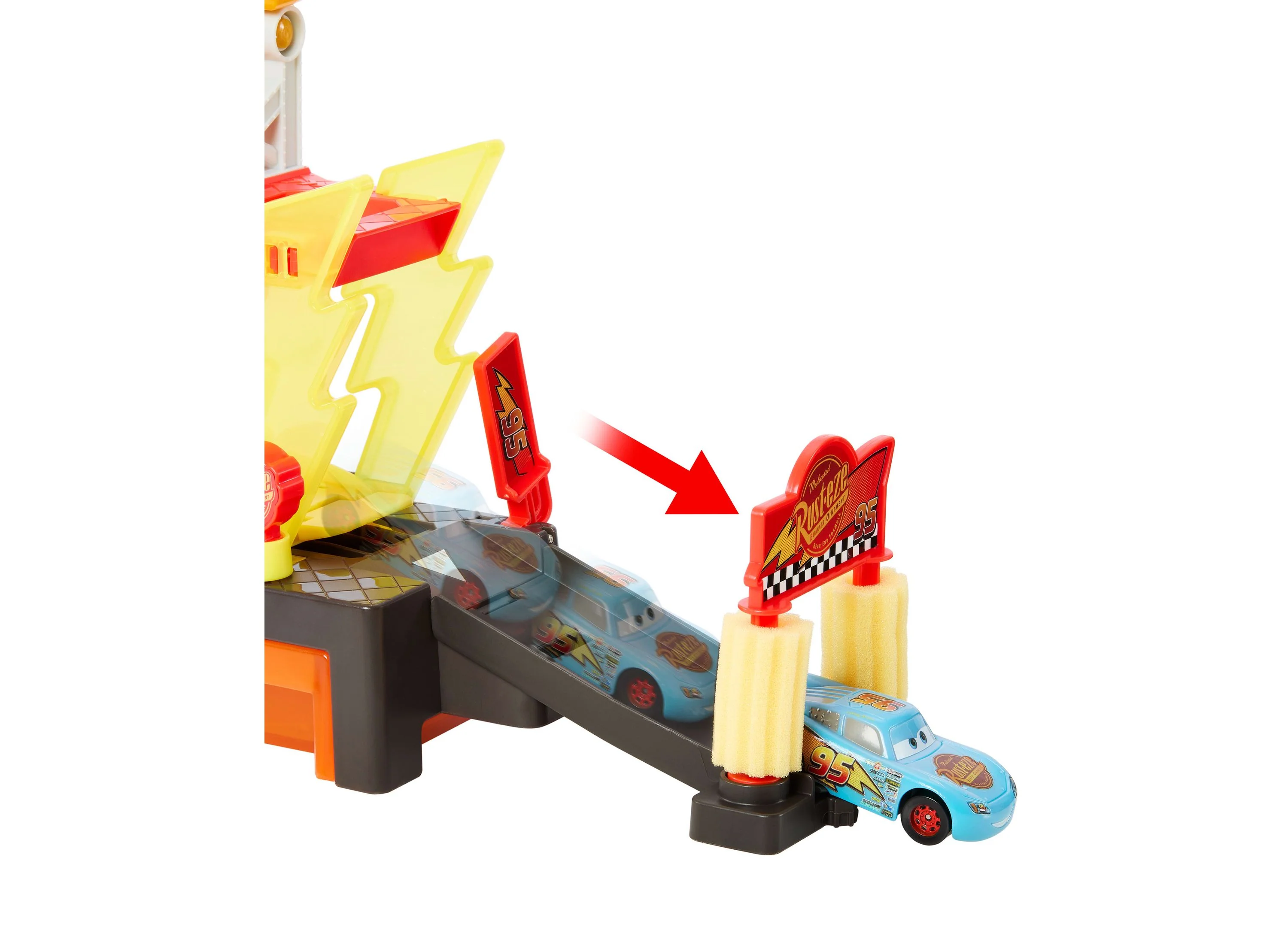 Disney Pixar Cars Color Changers Lightning McQueen Car Wash Playset - Image 4