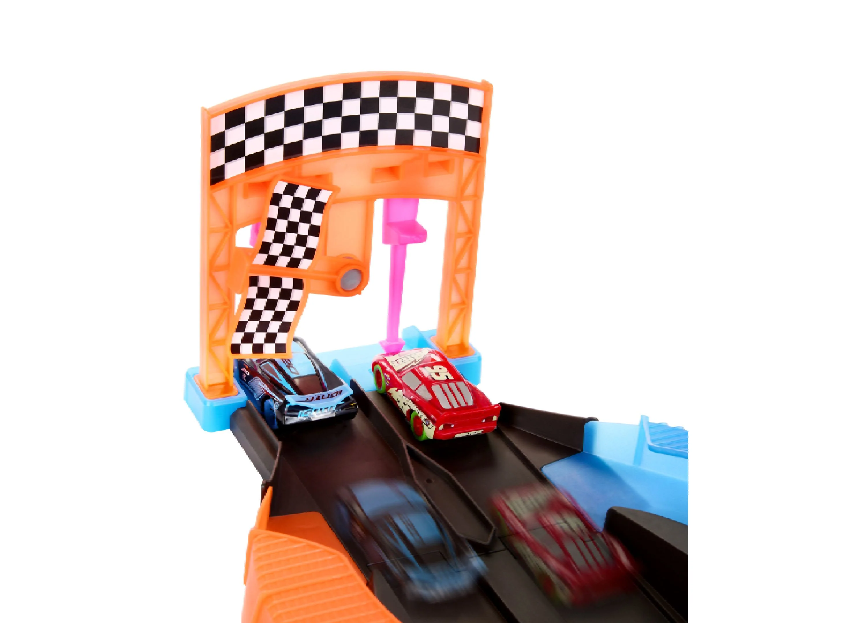 Disney Pixar Cars Glow Racers Criss-Cross Playset with Lightning McQueen & Jackson Storm - Image 4