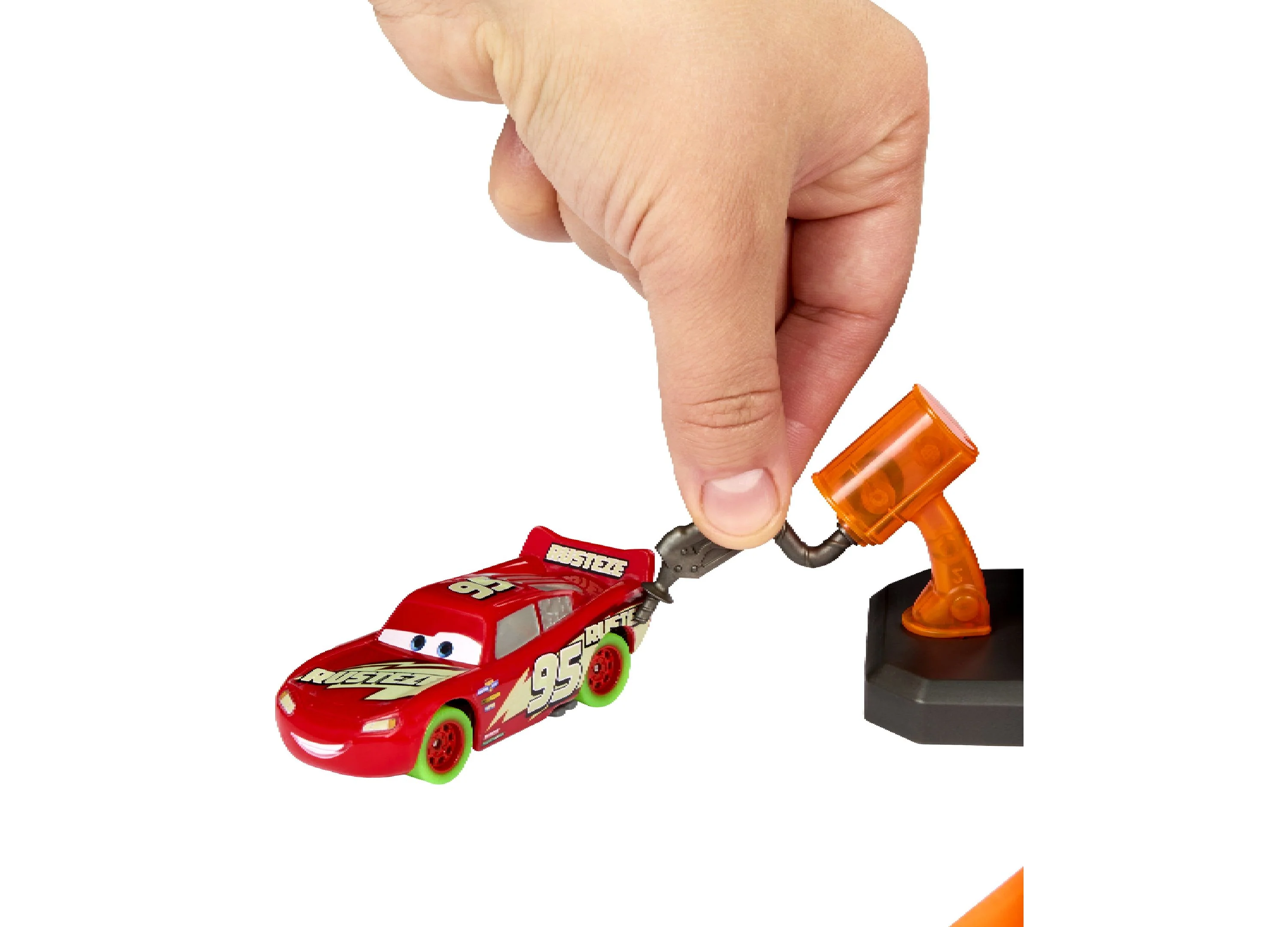 Disney Pixar Cars Glow Racers Criss-Cross Playset with Lightning McQueen & Jackson Storm - Image 5