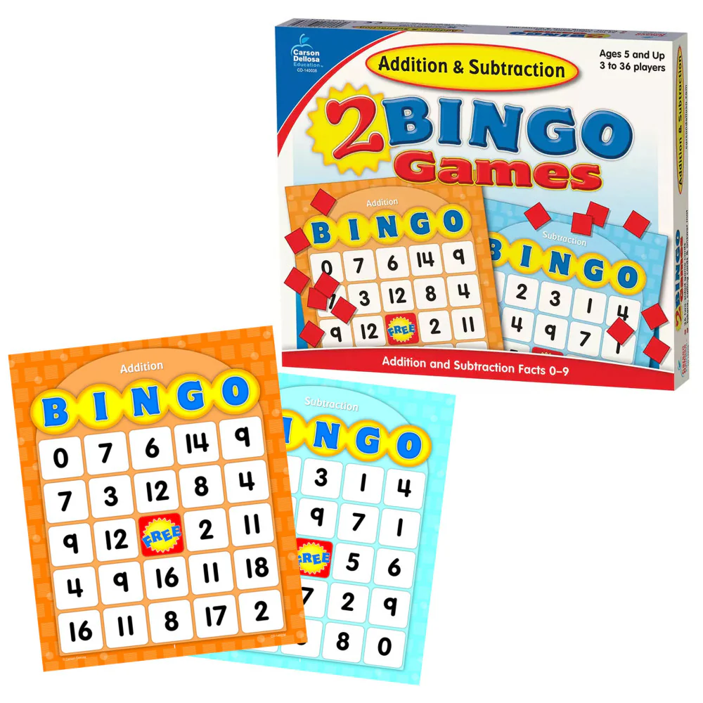 Carson Dellosa Bingo for Kids - Addition & Subtraction Game - Grades K-2 - Image 2