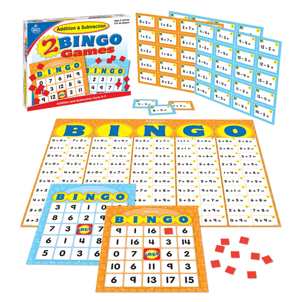 Carson Dellosa Bingo for Kids - Addition & Subtraction Game - Grades K-2 - Image 3