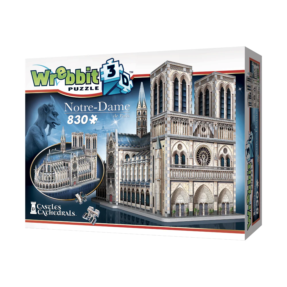 Wrebbit 3D Notre-Dame de Paris Cathedral Puzzle - 830 pc - Image 2