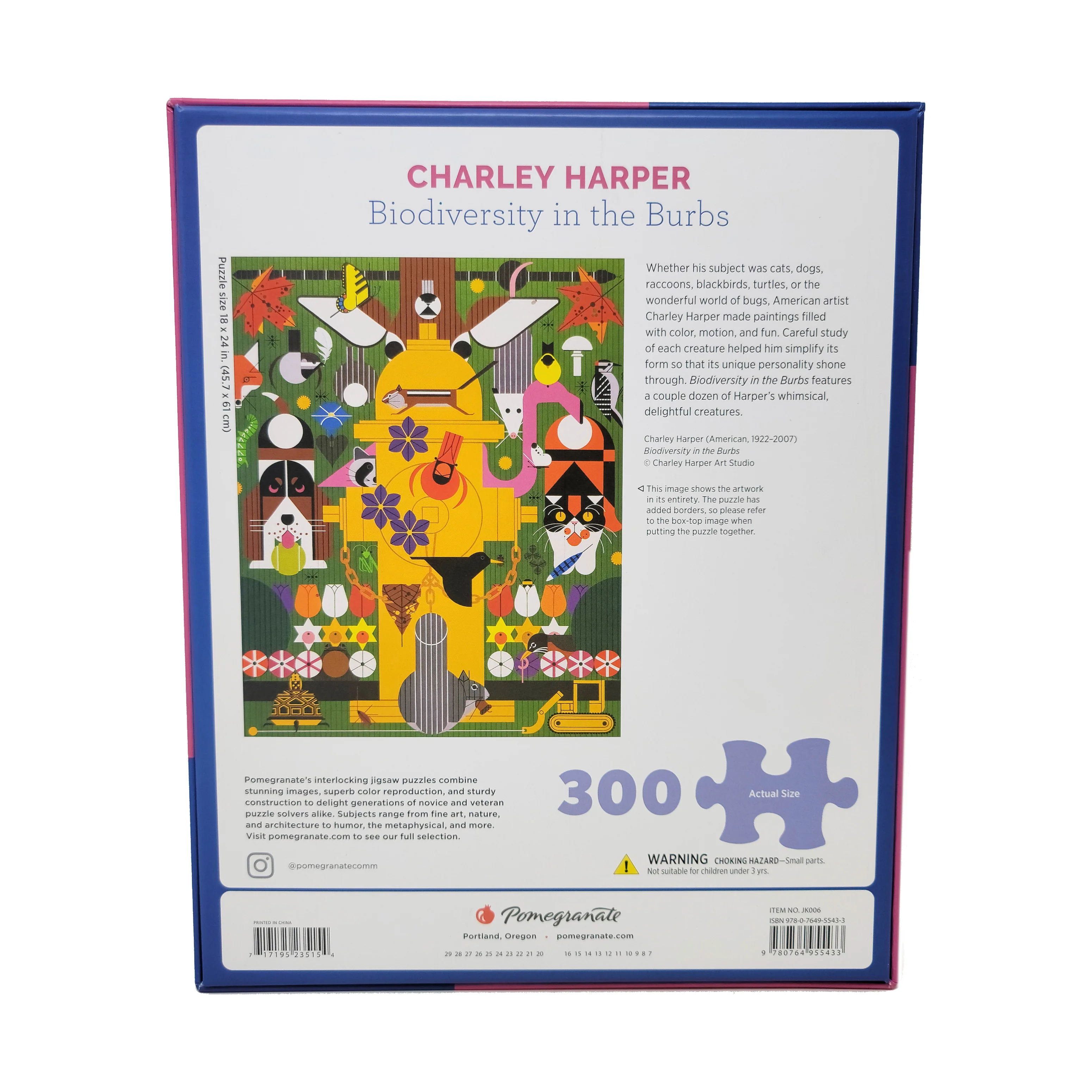 PomegranateKids Charley Harper Biodiversity in the Burbs Puzzle - 300 pc - Image 4