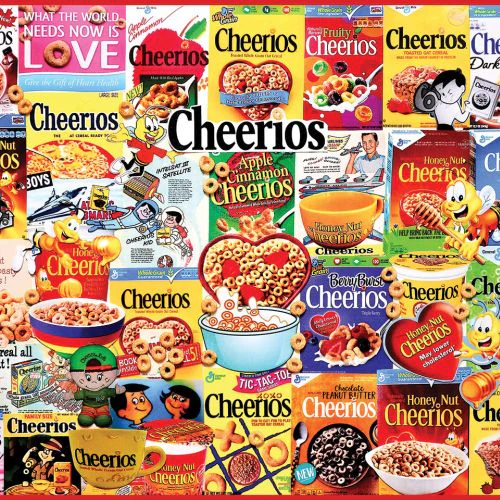 Cheerios Iconic Cereal Box Collage Jigsaw Puzzle - 1000 pc