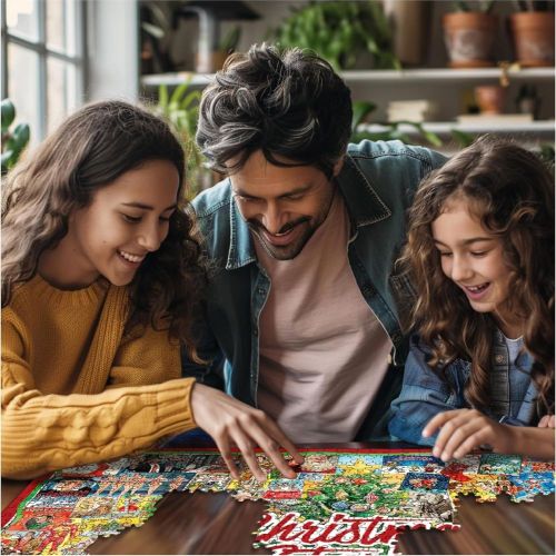 White Mountain Christmas Collage Jigsaw Puzzle - 1000 pc - Image 4