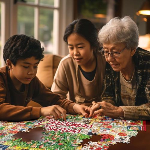 White Mountain Christmas Collage Jigsaw Puzzle - 1000 pc - Image 5