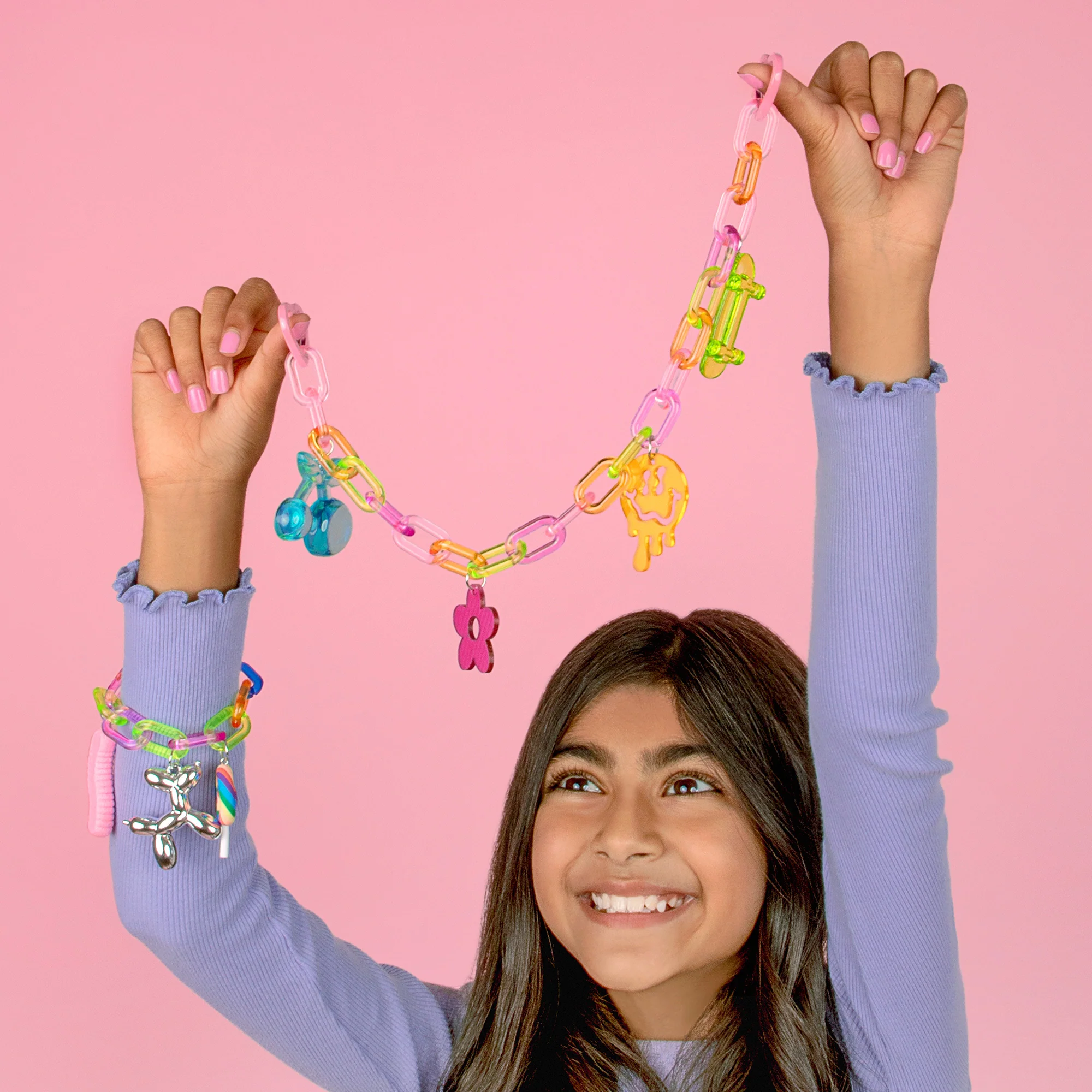 Fashion Angels So Rad Hyperlink Keychain Jewelry Design Kit With 8 Charms And 35 Snap Links - Image 5