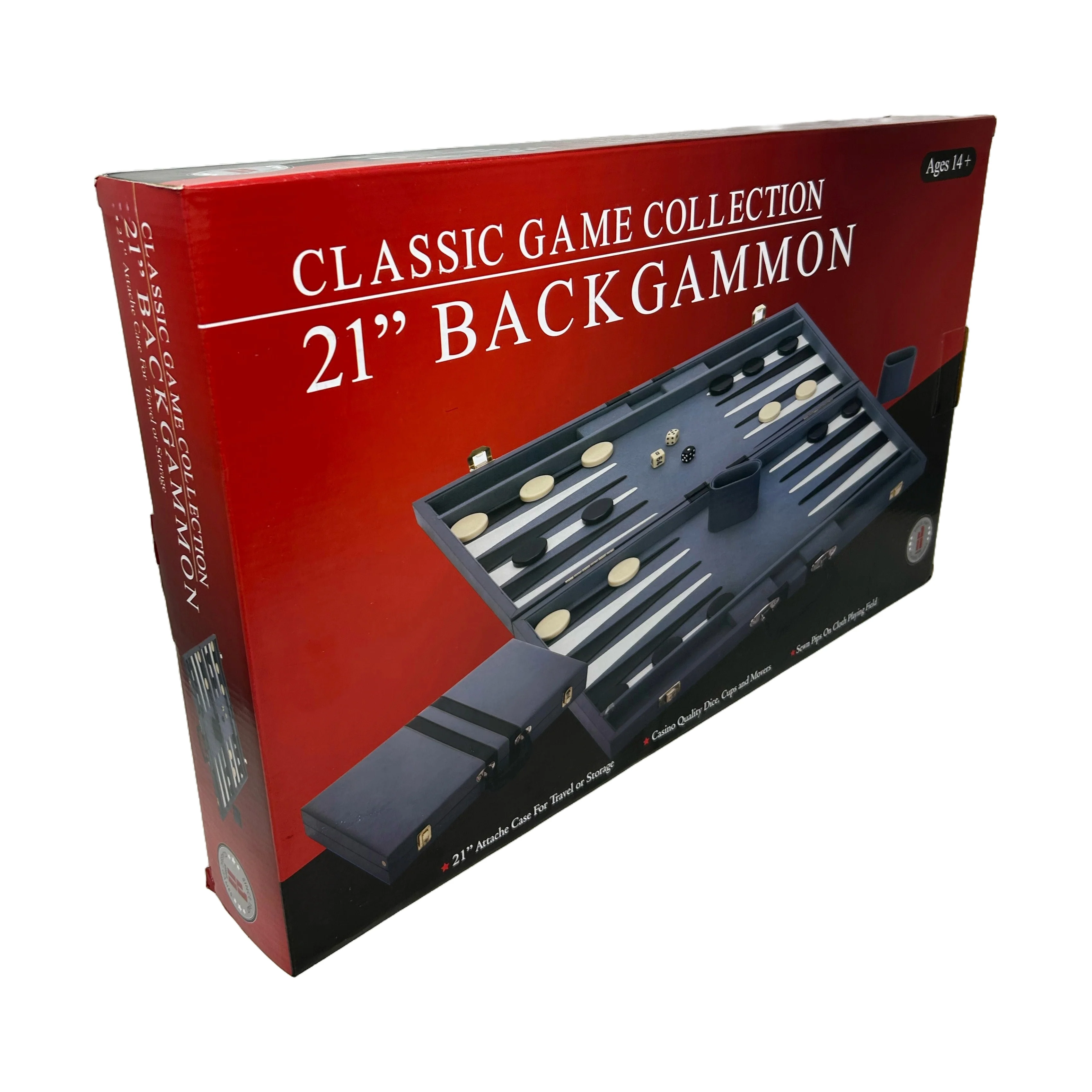 Classic Game Collection 21" Luxury Backgammon Set - Image 3