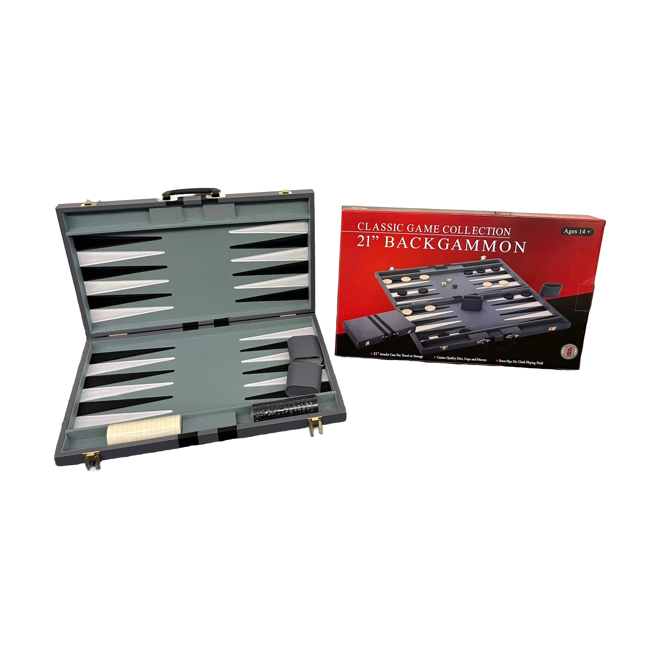 Classic Game Collection 21" Luxury Backgammon Set - Image 4