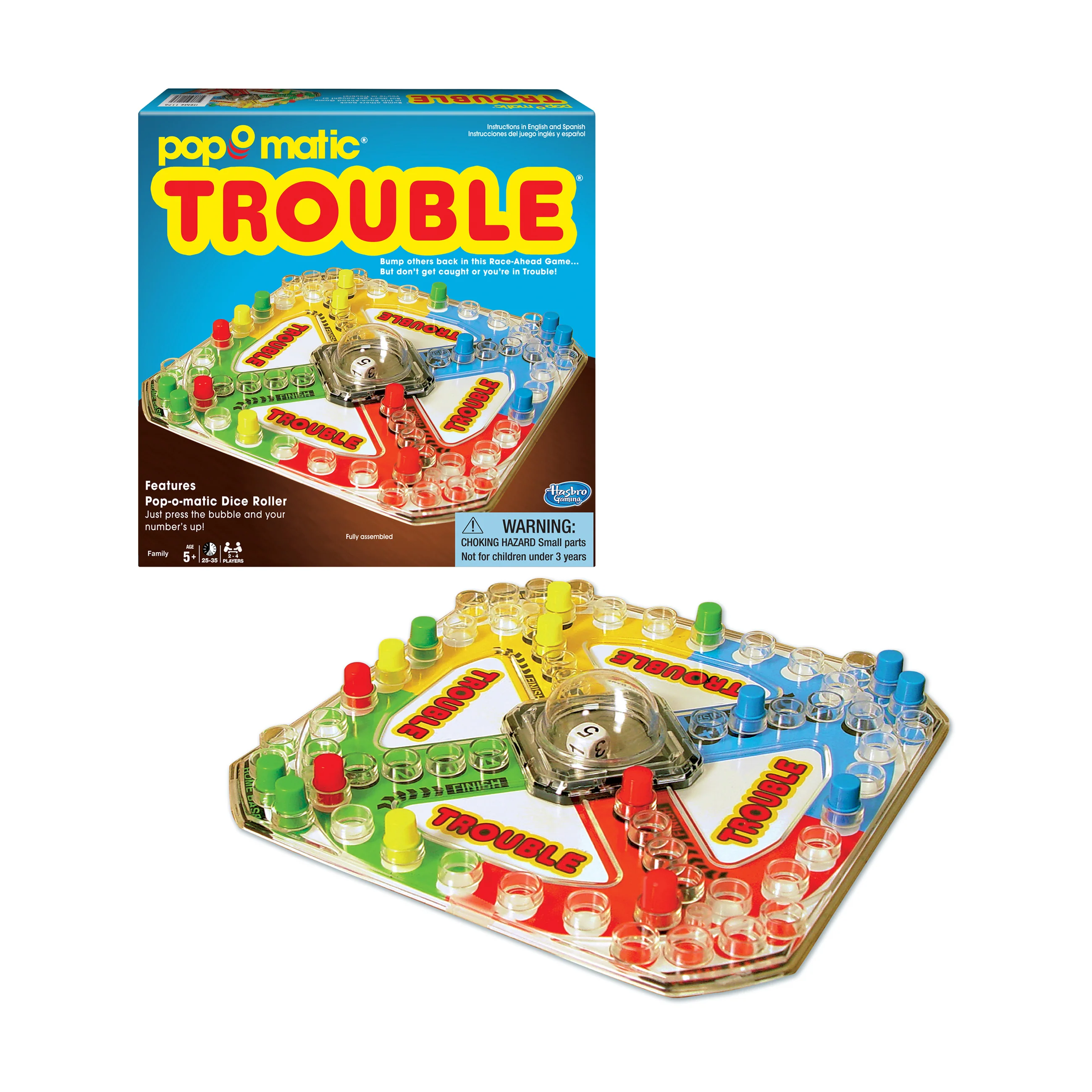 Classic Trouble Pop-O-Matic Board Game - Image 2