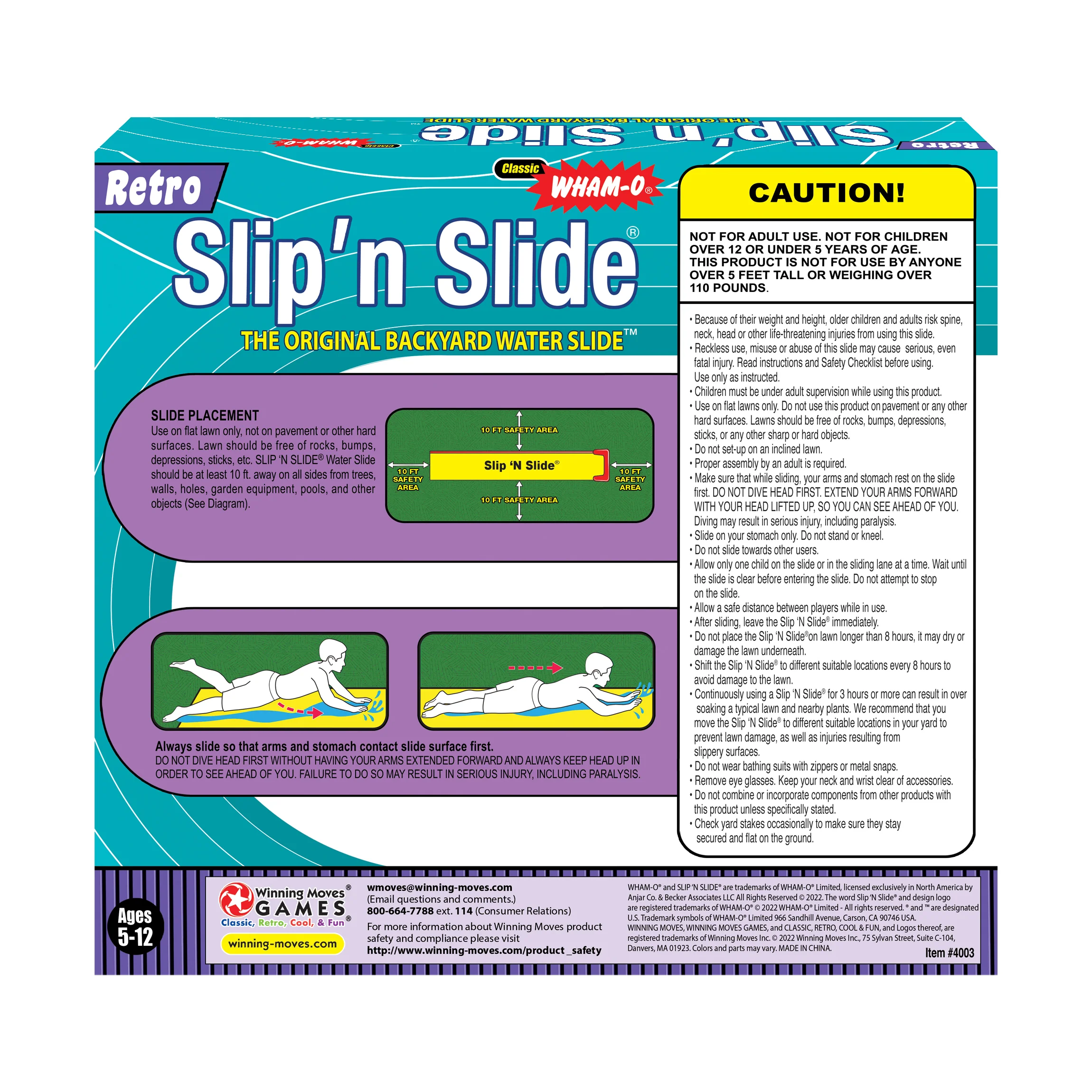 Wham-O Classic Retro Slip' n Slide Water Slide - Image 3
