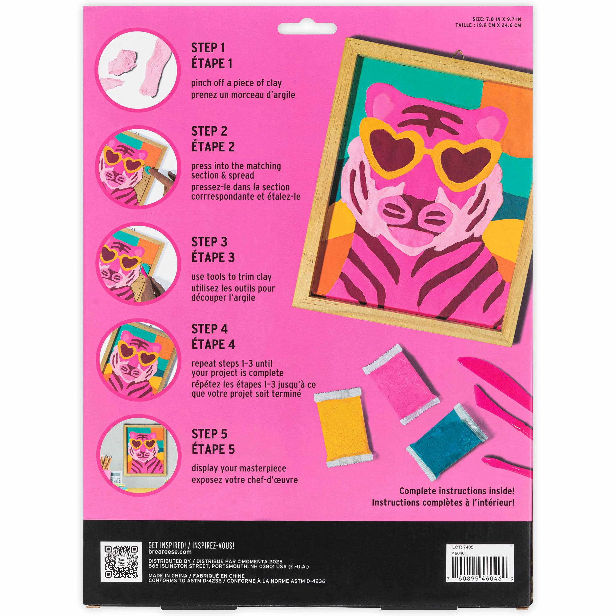 Vivid By Brea Reese Clay Painting Art Kit - Wild Tiger - Image 2
