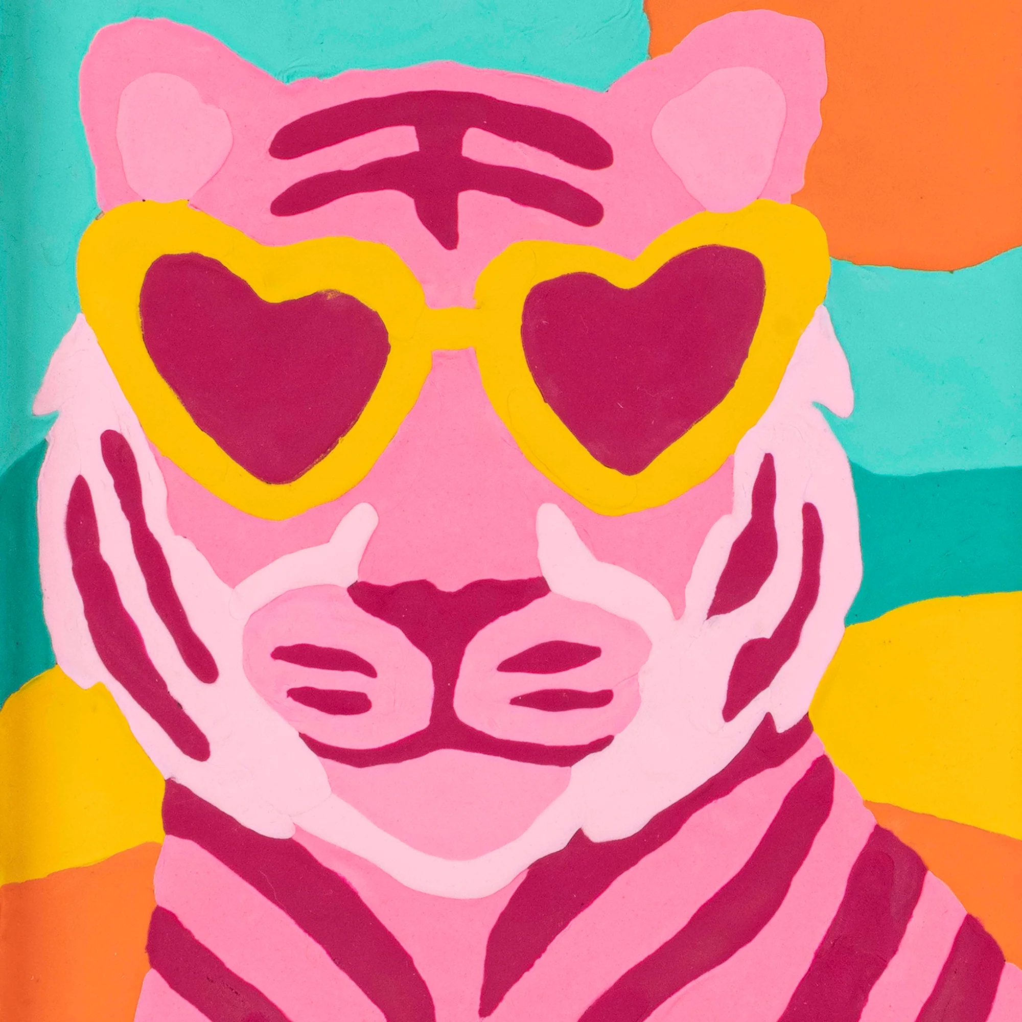 Vivid By Brea Reese Clay Painting Art Kit - Wild Tiger - Image 4