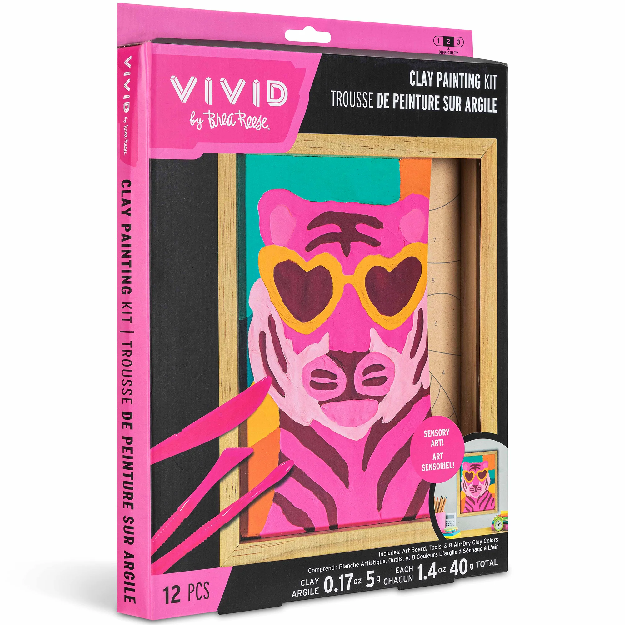 Vivid By Brea Reese Clay Painting Art Kit - Wild Tiger - Image 5