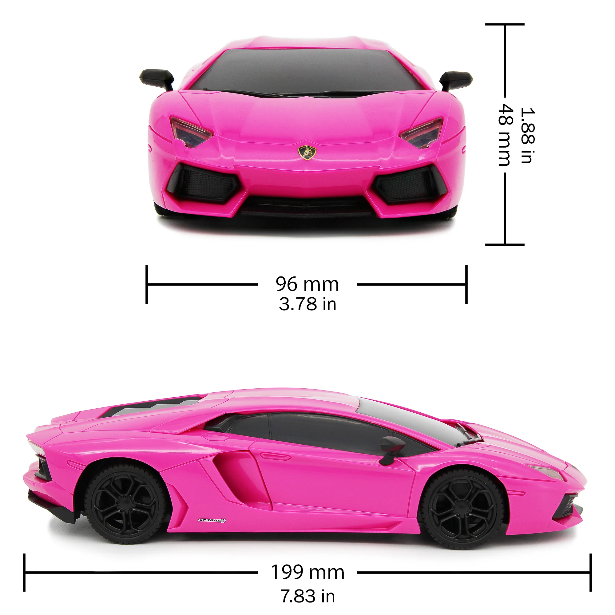 CMJ RC Cars Radio Control Lamborghini LP700-4 - Pink - 1:24 Scale with 2.4GHz and LED Headlights - Image 2