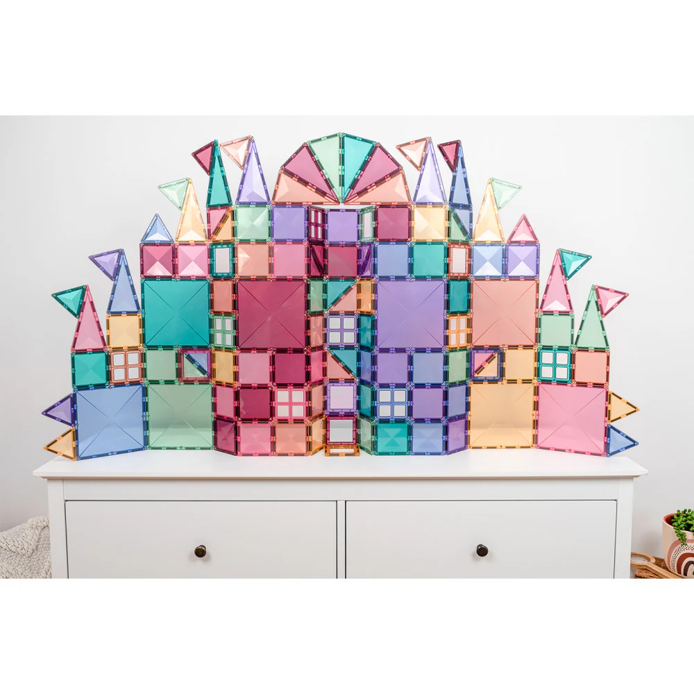 Connetix Magnetic Tiles Pastel Creative Pack - 120-Piece Set for Colorful Building Fun - Image 3