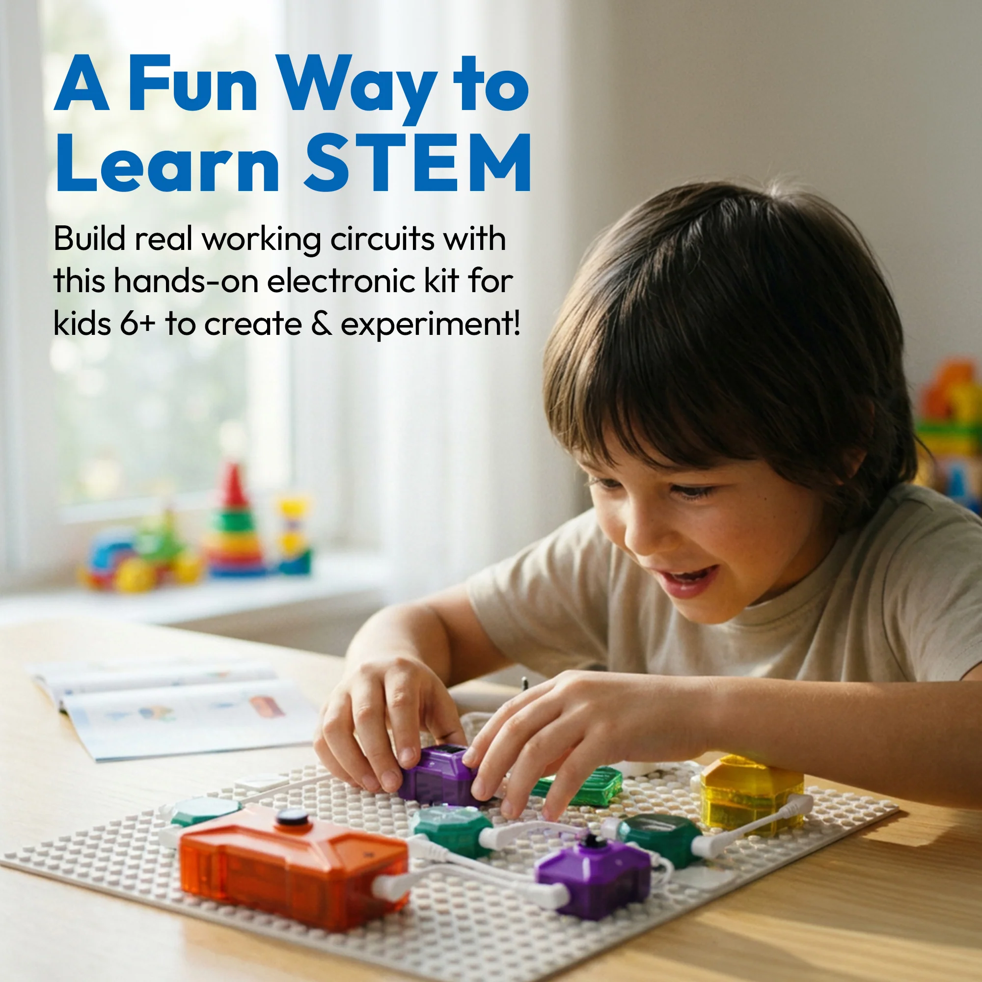 Contixo Science Circuit Block Set STEM Electronic Building Kit - Image 2