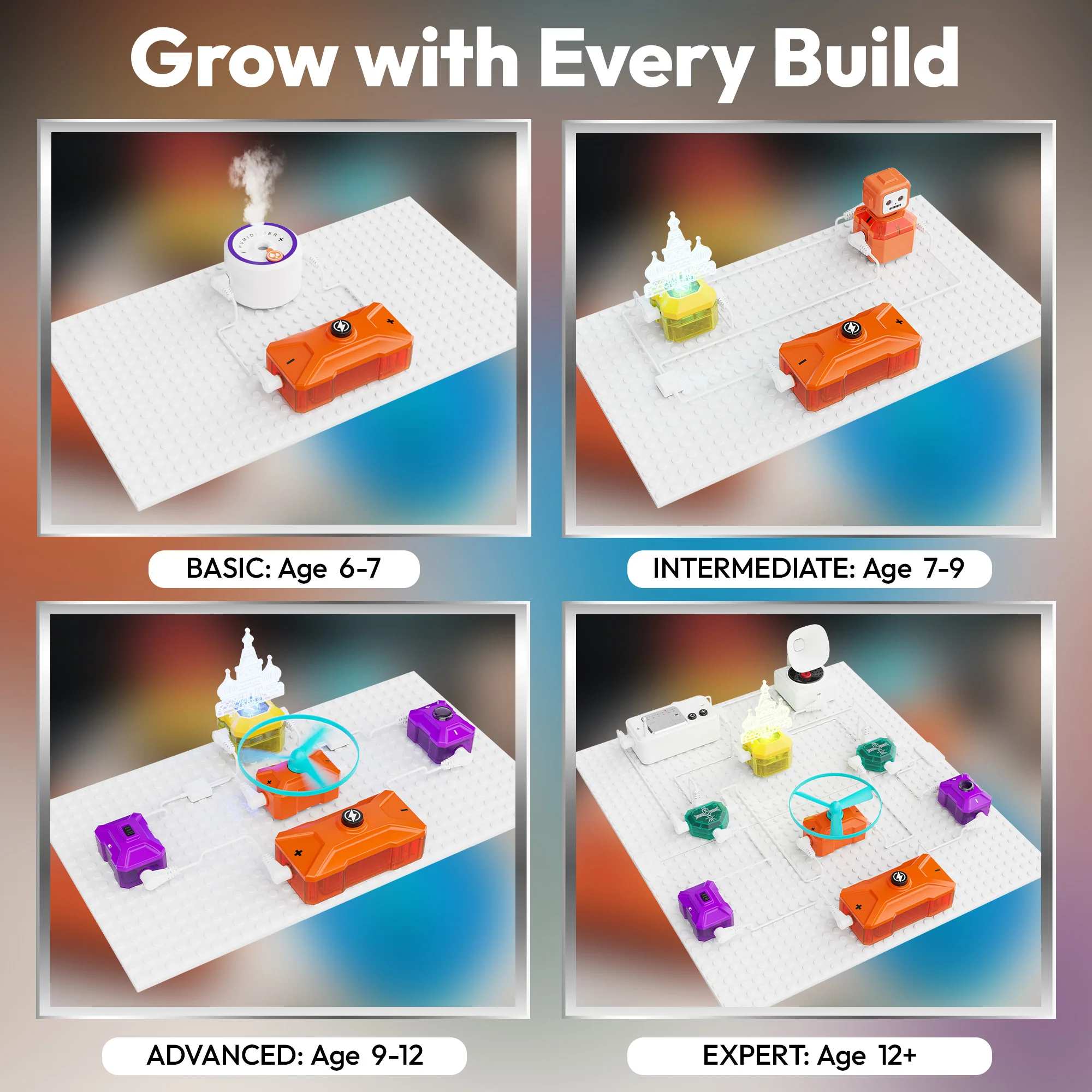 Contixo Science Circuit Block Set STEM Electronic Building Kit - Image 3
