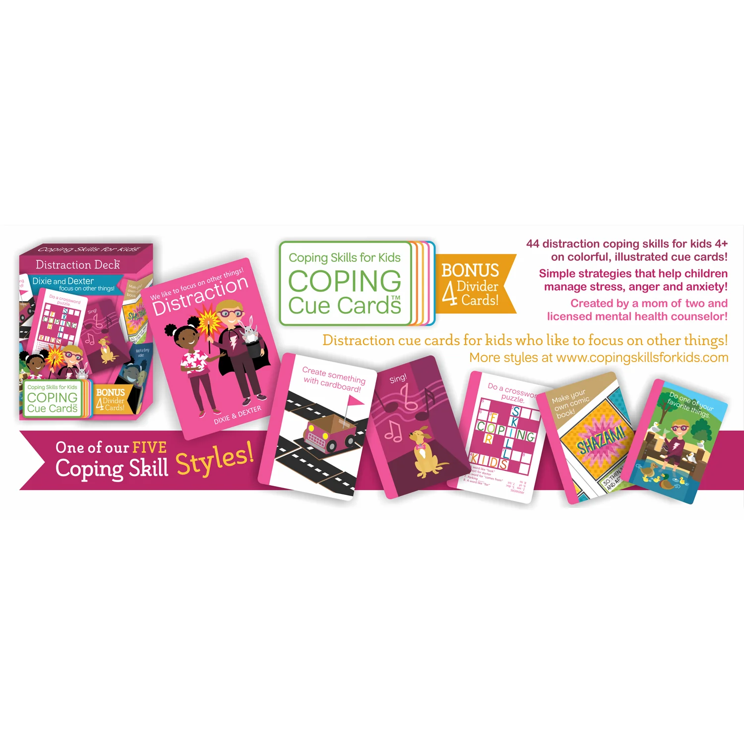 Coping Skills for Kids™ Coping Cue Cards™ Distraction Deck™ - Image 2