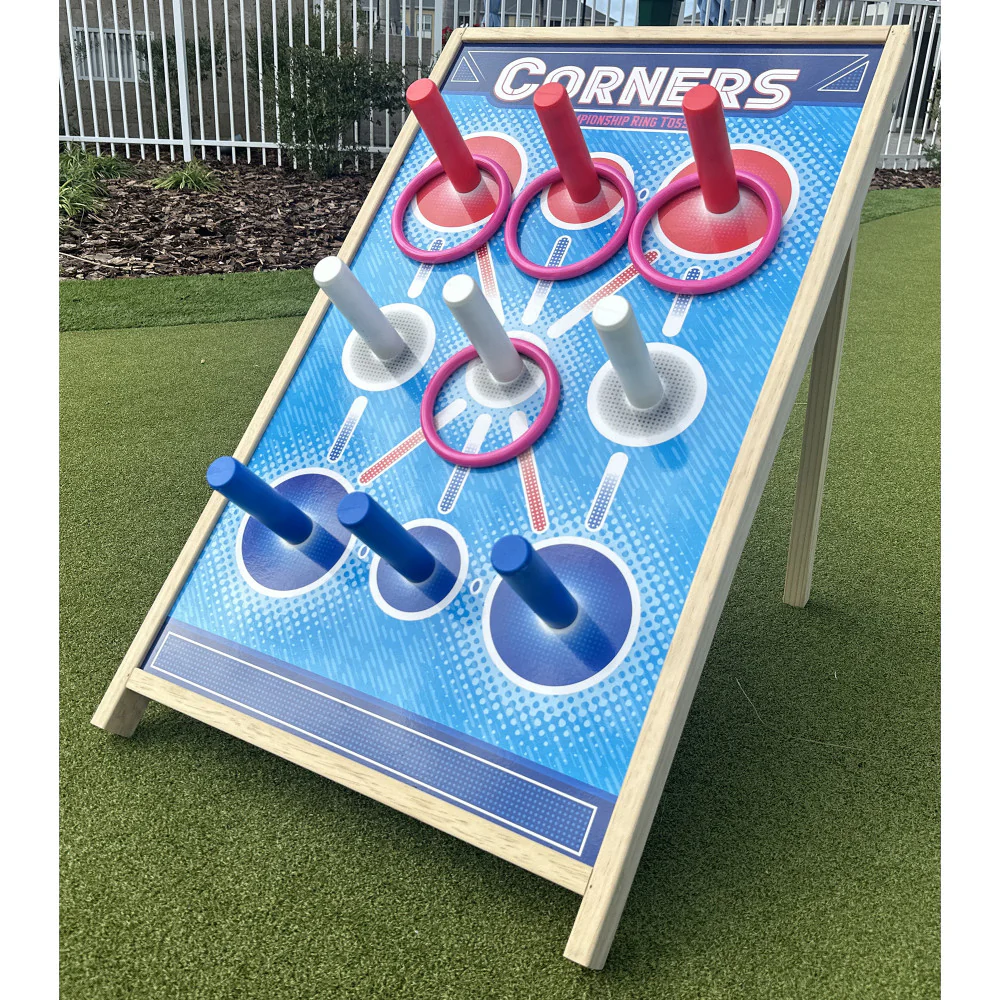 Corners Championship Magenta Pink Ring Toss Set - 4pc Official Ring Set - Image 3