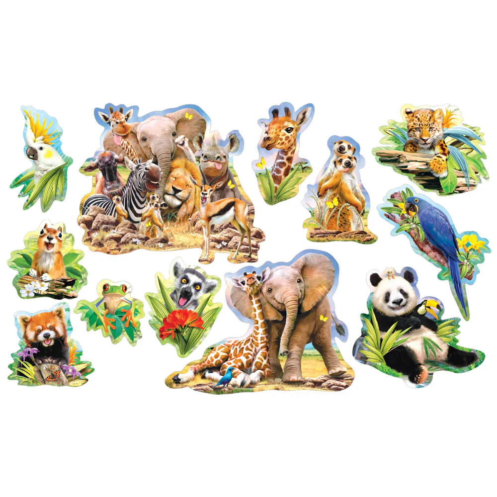 Cra-Z-Art Jungle Selfies 12-Pack Mini Shaped Puzzles - Image 7