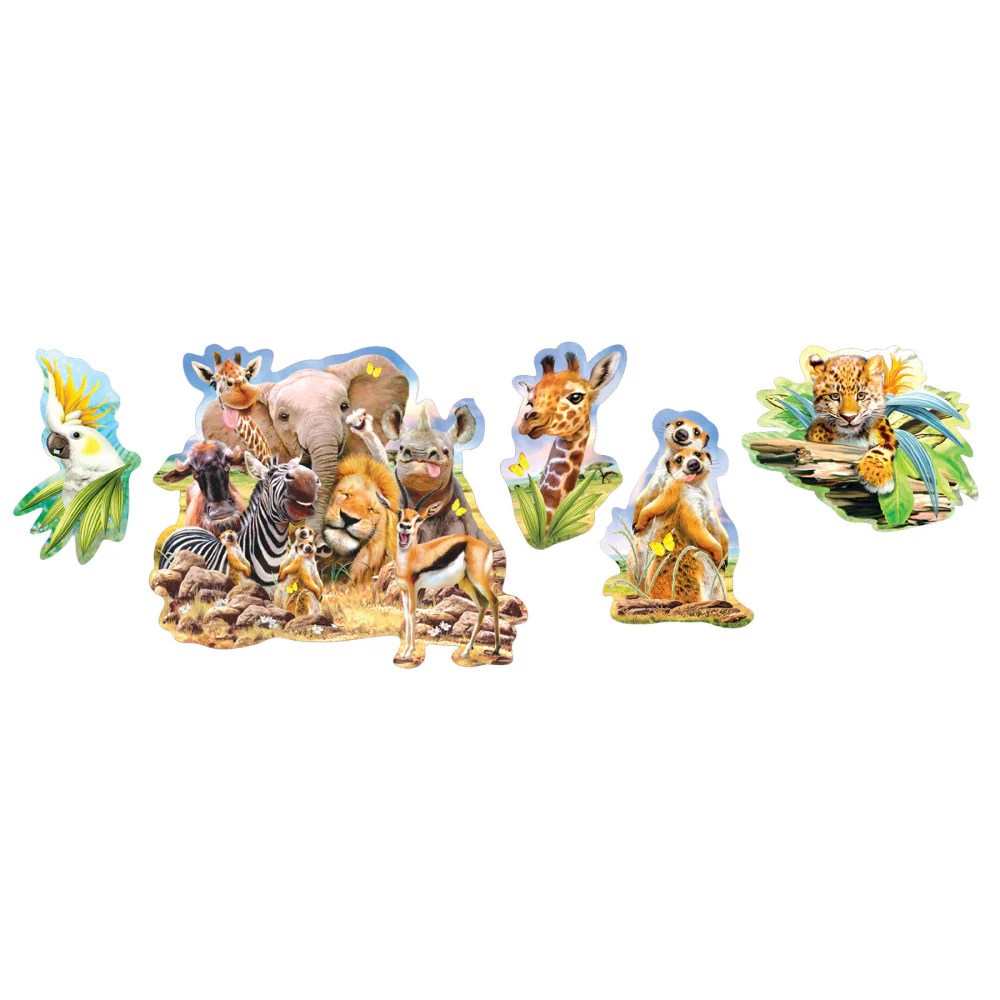 Cra-Z-Art Jungle Selfies 12-Pack Mini Shaped Puzzles - Image 8