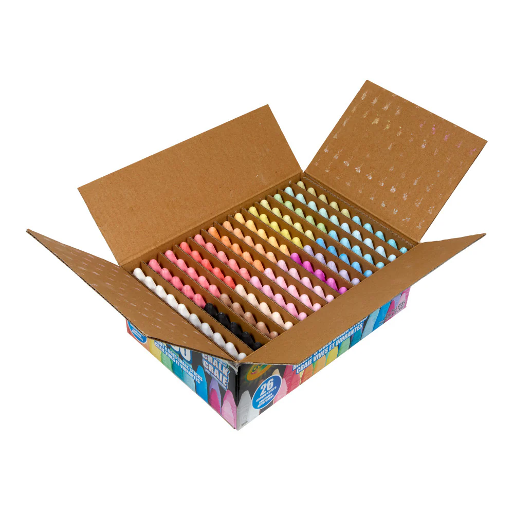 Crayola Bright & Bold Chalk Sticks - 130 Pack with 26 Colors - Image 4