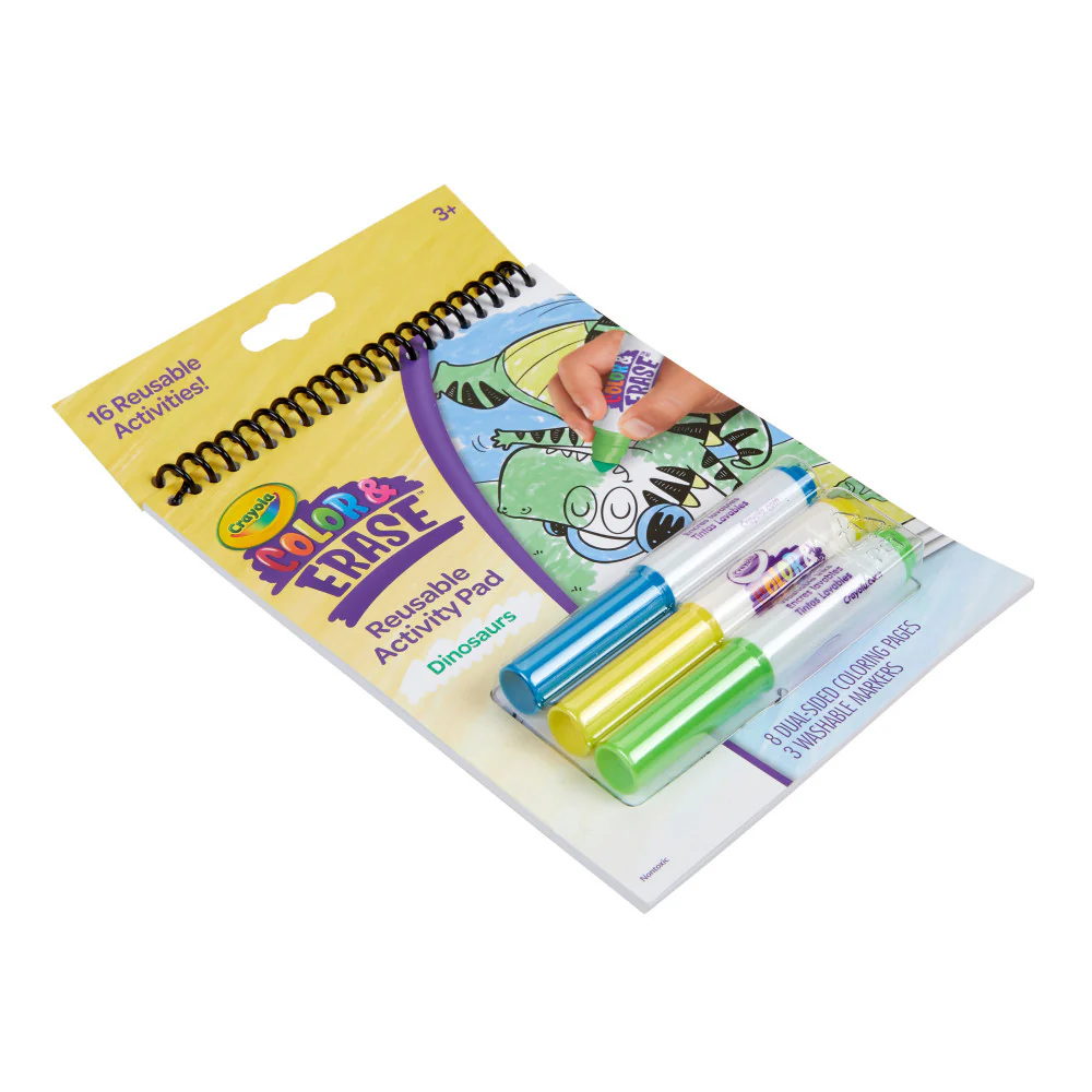 Crayola Dino Roar Color & Erase Activity Pad - Reusable, Pack of 3 - Image 2