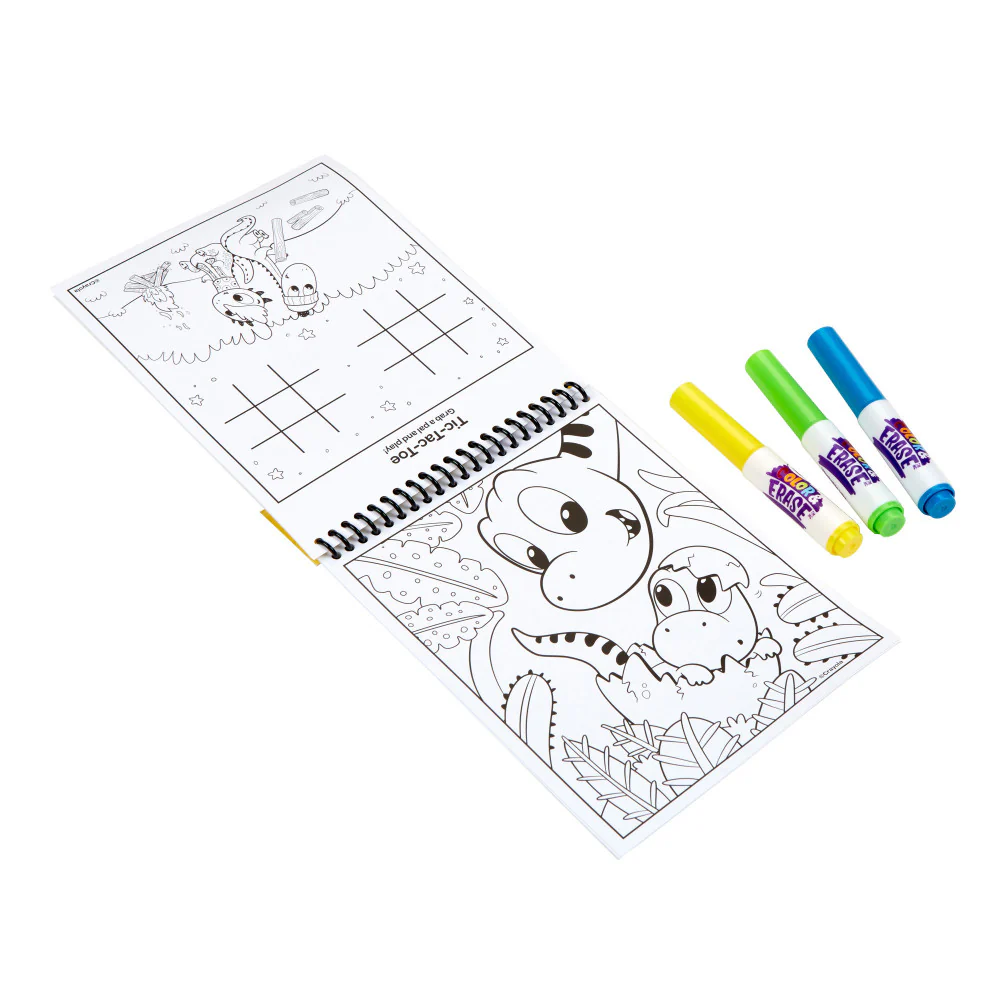 Crayola Dino Roar Color & Erase Activity Pad - Reusable, Pack of 3 - Image 3