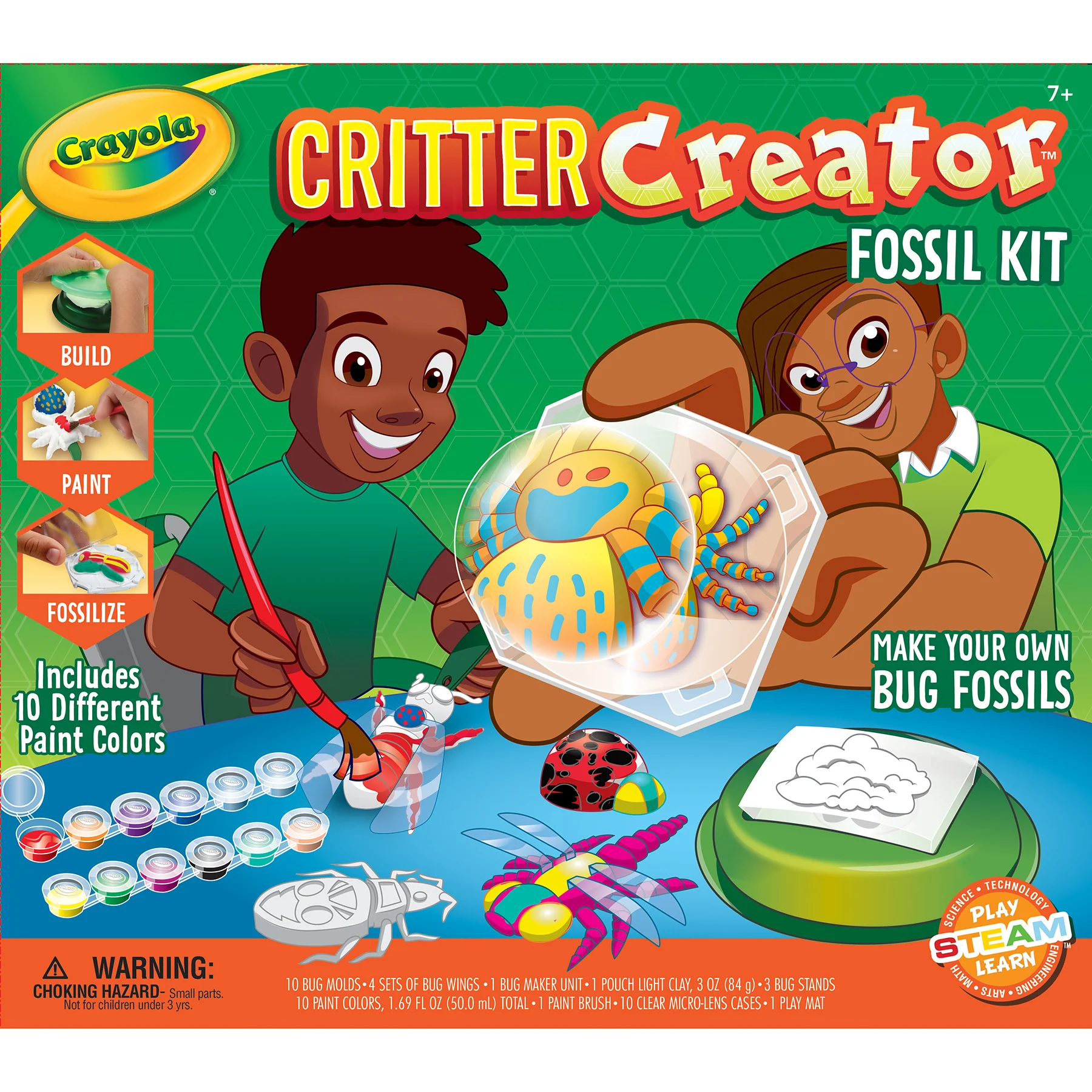 Crayola Critter Creator Fossil Kit - Bug Modeling and Painting Set
