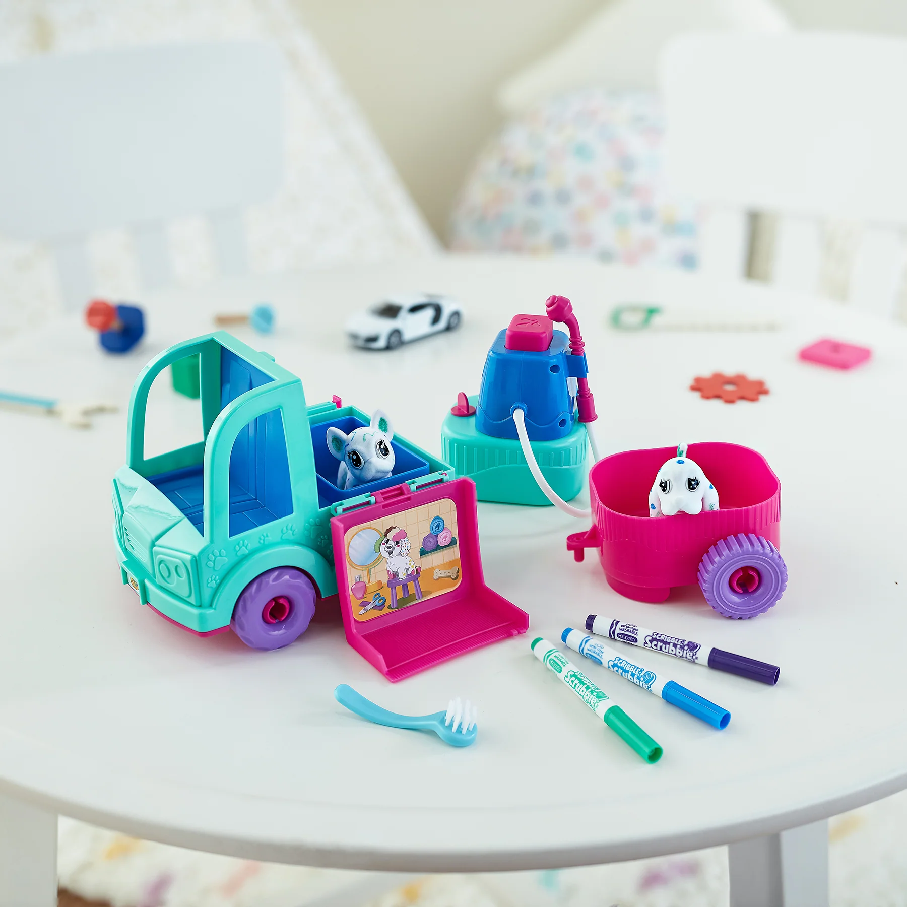 Crayola Scribble Scrubbie Pets Grooming Truck Playset - Image 6