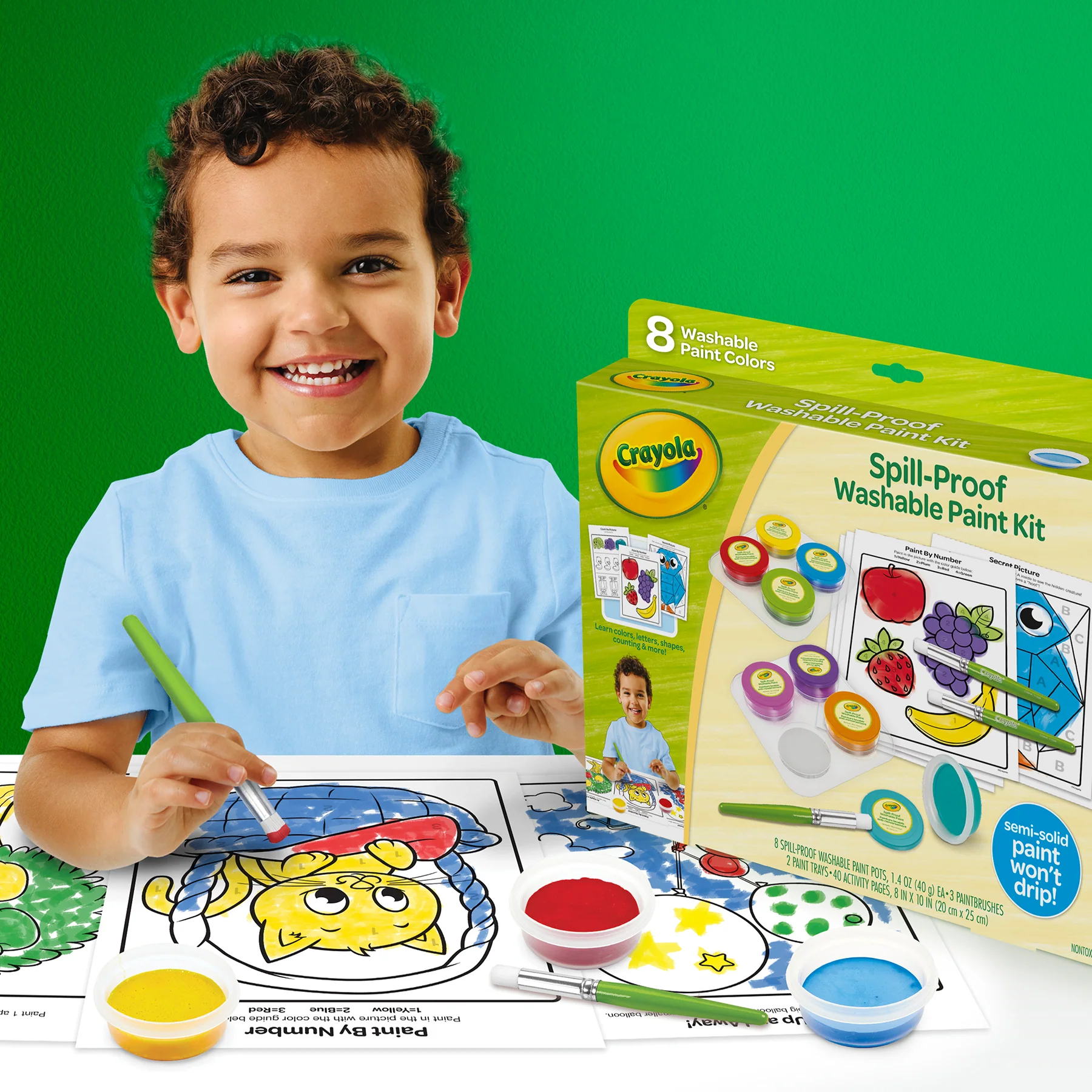 Crayola Spill-Proof Washable Paint Kit for Kids - Image 10