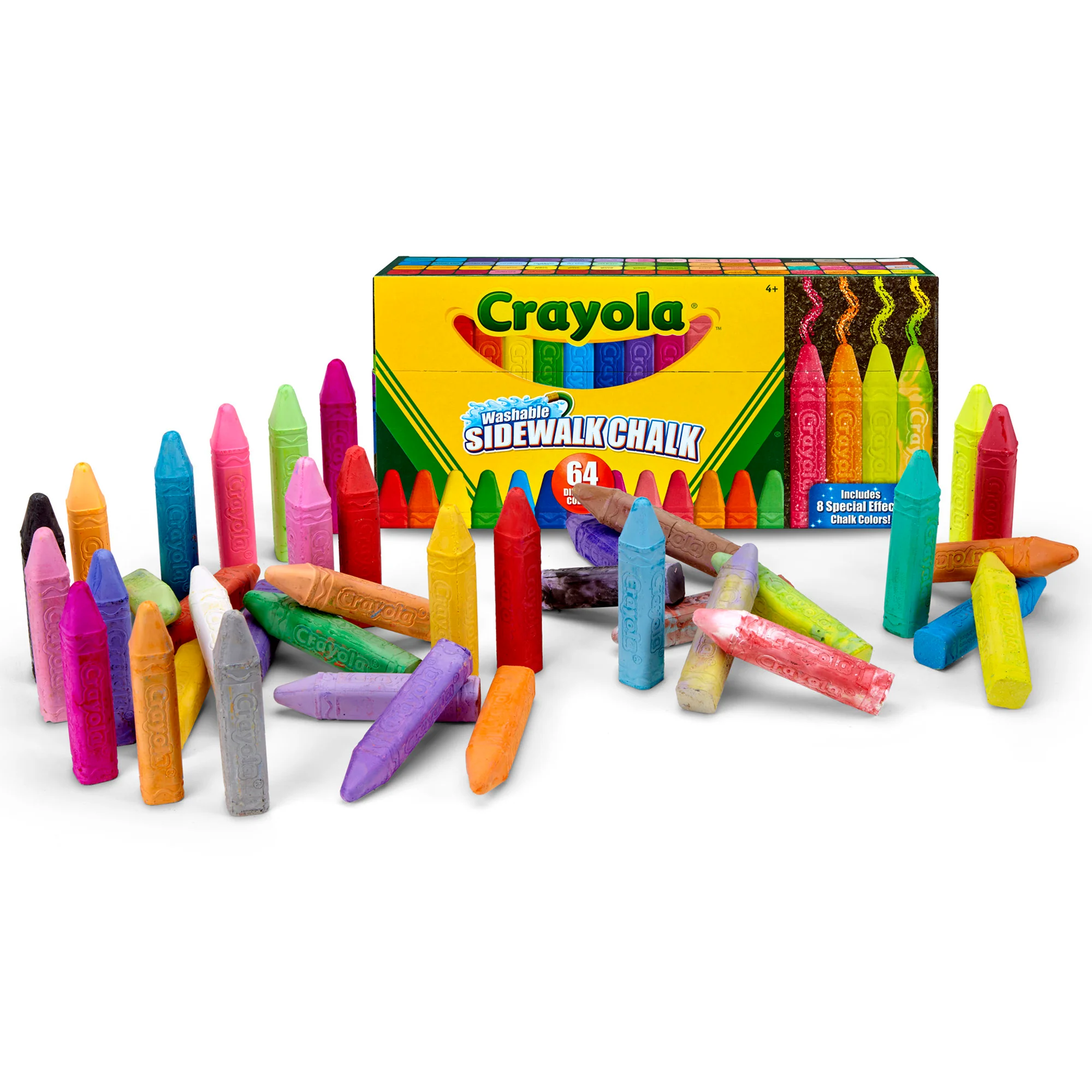 Crayola Ultimate Washable Sidewalk Chalk Set - Vibrant 64 Count - Image 2