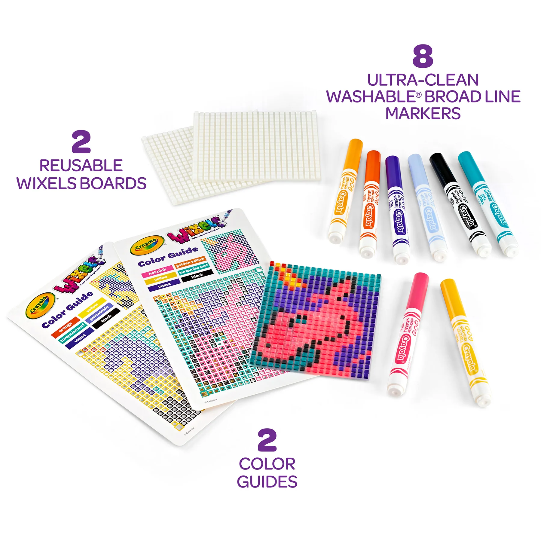 Crayola Wixels Unicorn Pixel Art Kit with Markers - Image 6