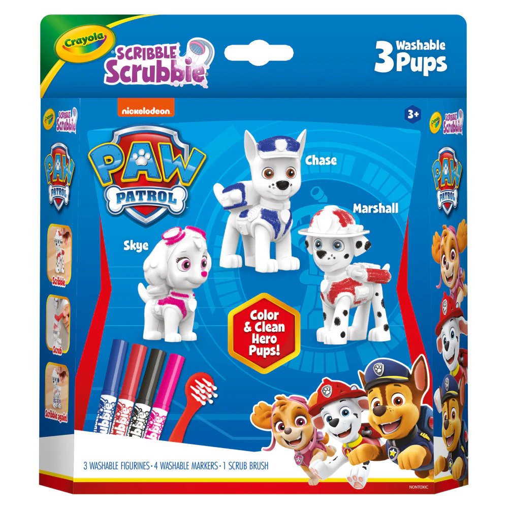 Crayola Scribble Scrubbie Paw Patrol Toy Set - 3 Count