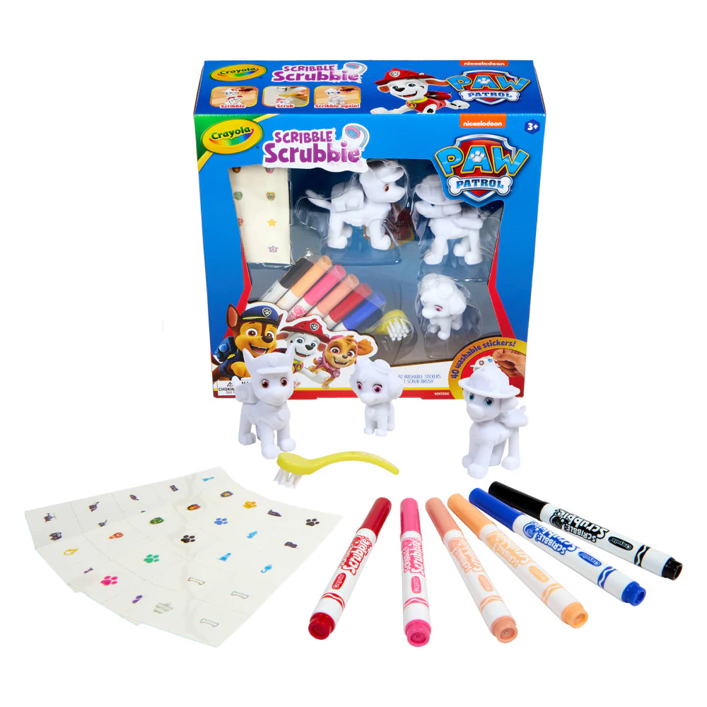 Crayola Scribble Scrubbie Paw Patrol Deluxe Art Kit - 3 Pets Set - Image 2