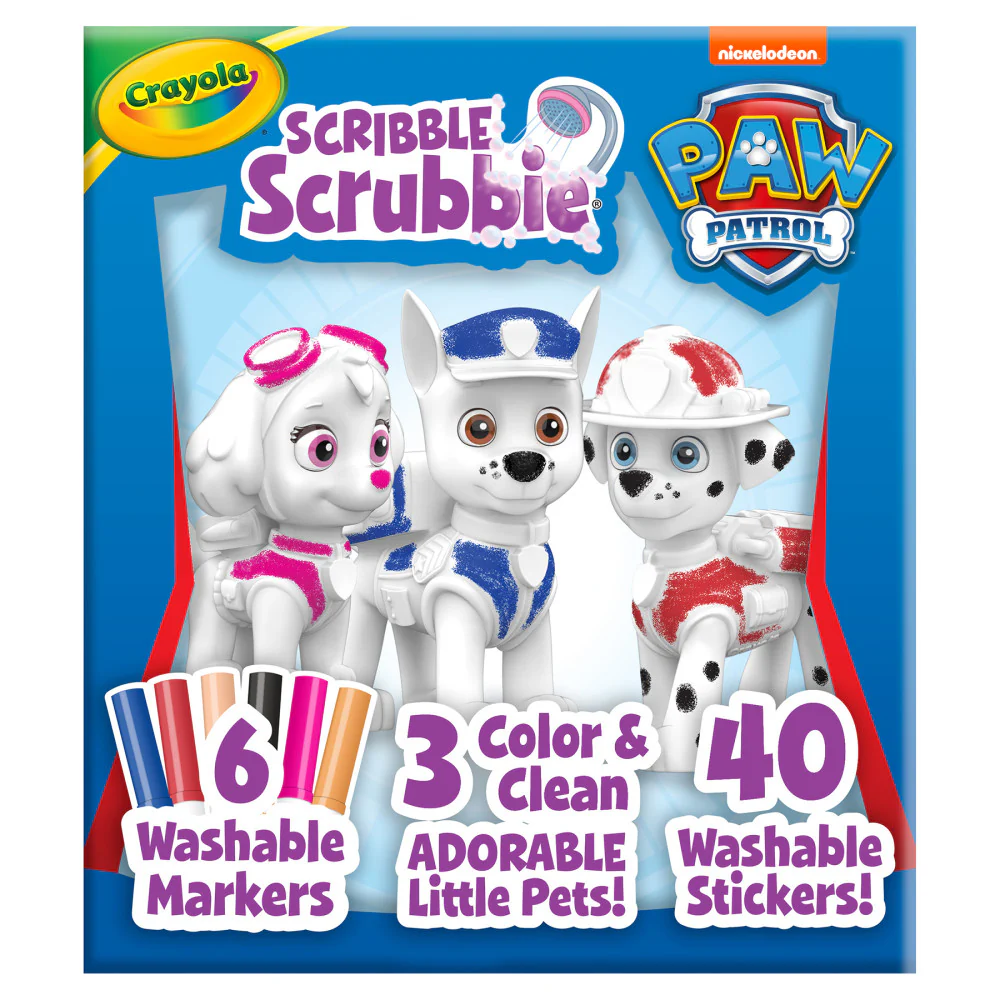 Crayola Scribble Scrubbie Paw Patrol Deluxe Art Kit - 3 Pets Set - Image 4