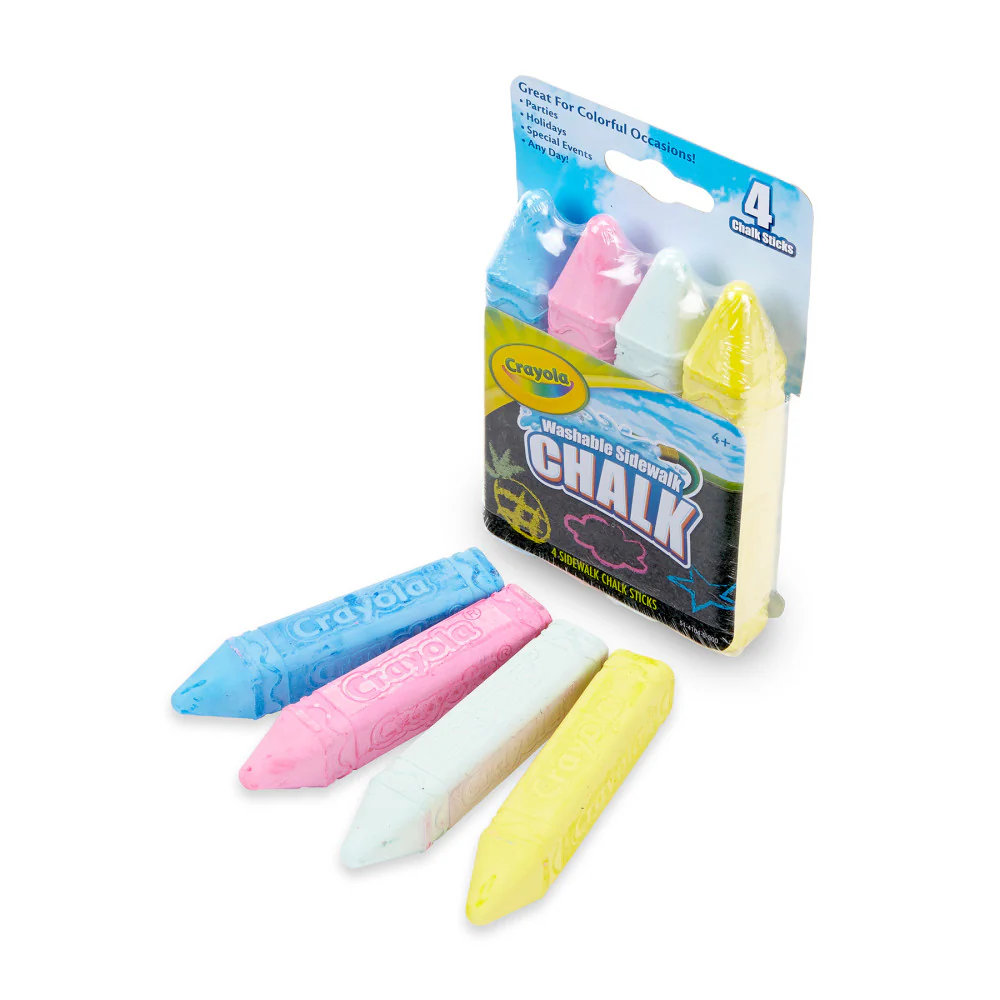 Crayola Outdoor Washable Sidewalk Chalk, 4 Sticks Per Pack, 12 Packs - Image 5