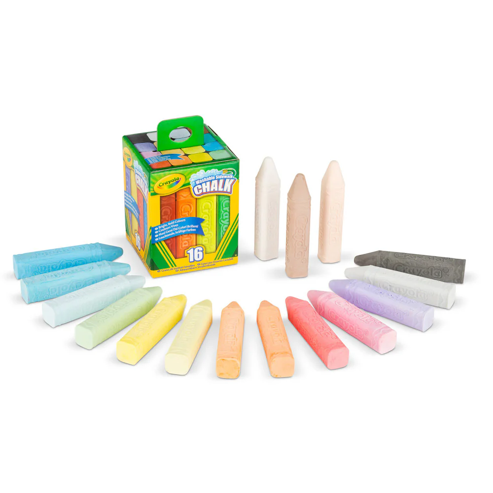 Crayola Colorful Carnival 16-Stick Sidewalk Chalk - Assorted Colors, 96 Total - Image 2