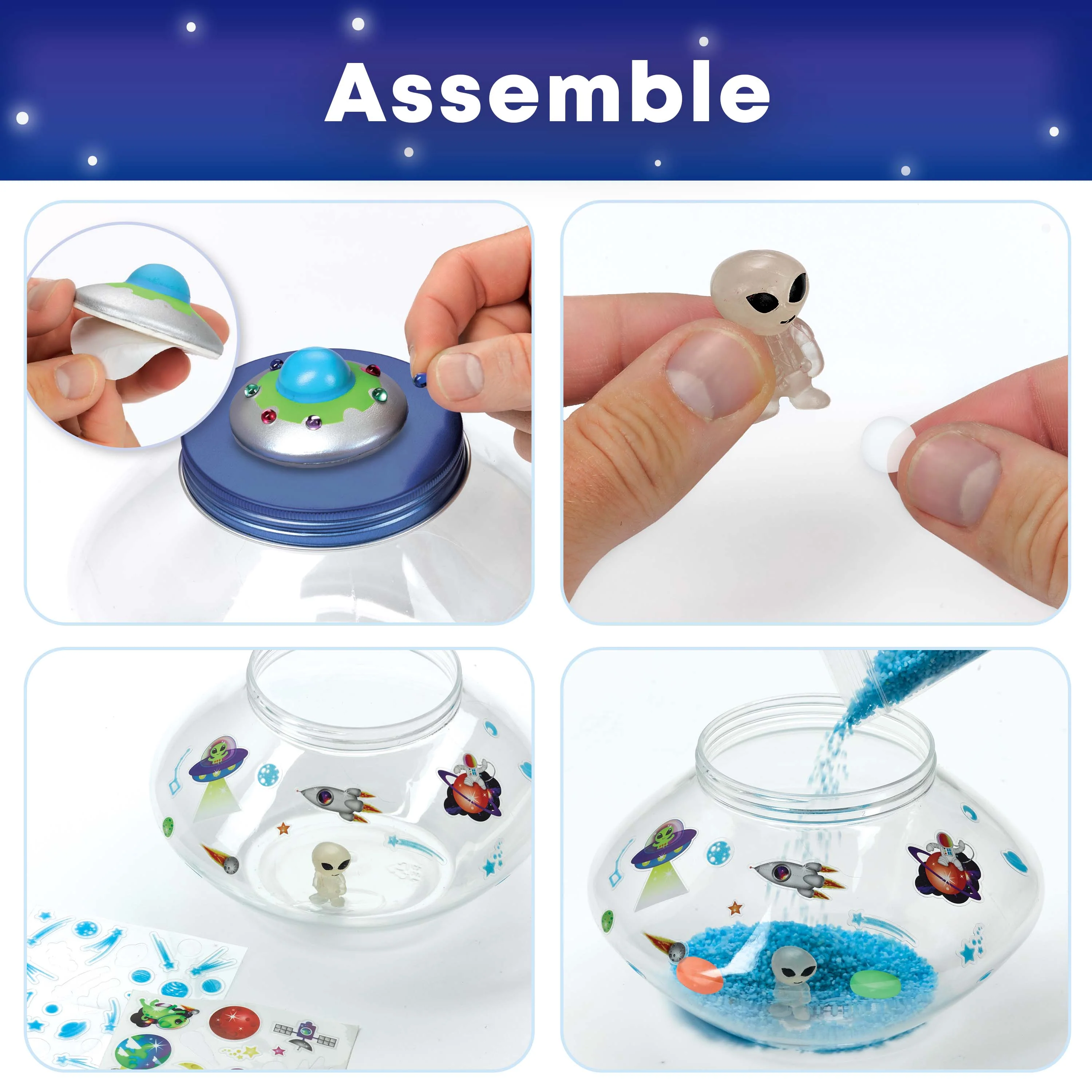 Creativity for Kids Crystal Space Terrarium - Glow-in-the-Dark Science Kit - Image 5