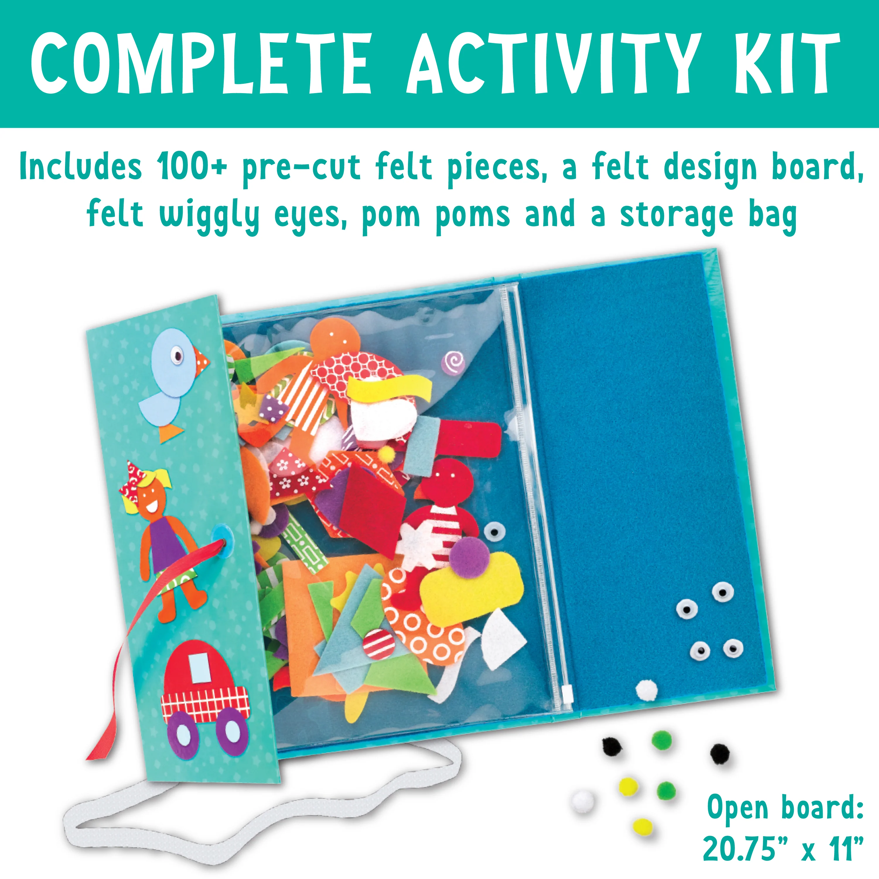 Creativity for Kids Felt Fun Shapes Portable Craft Kit - Image 3