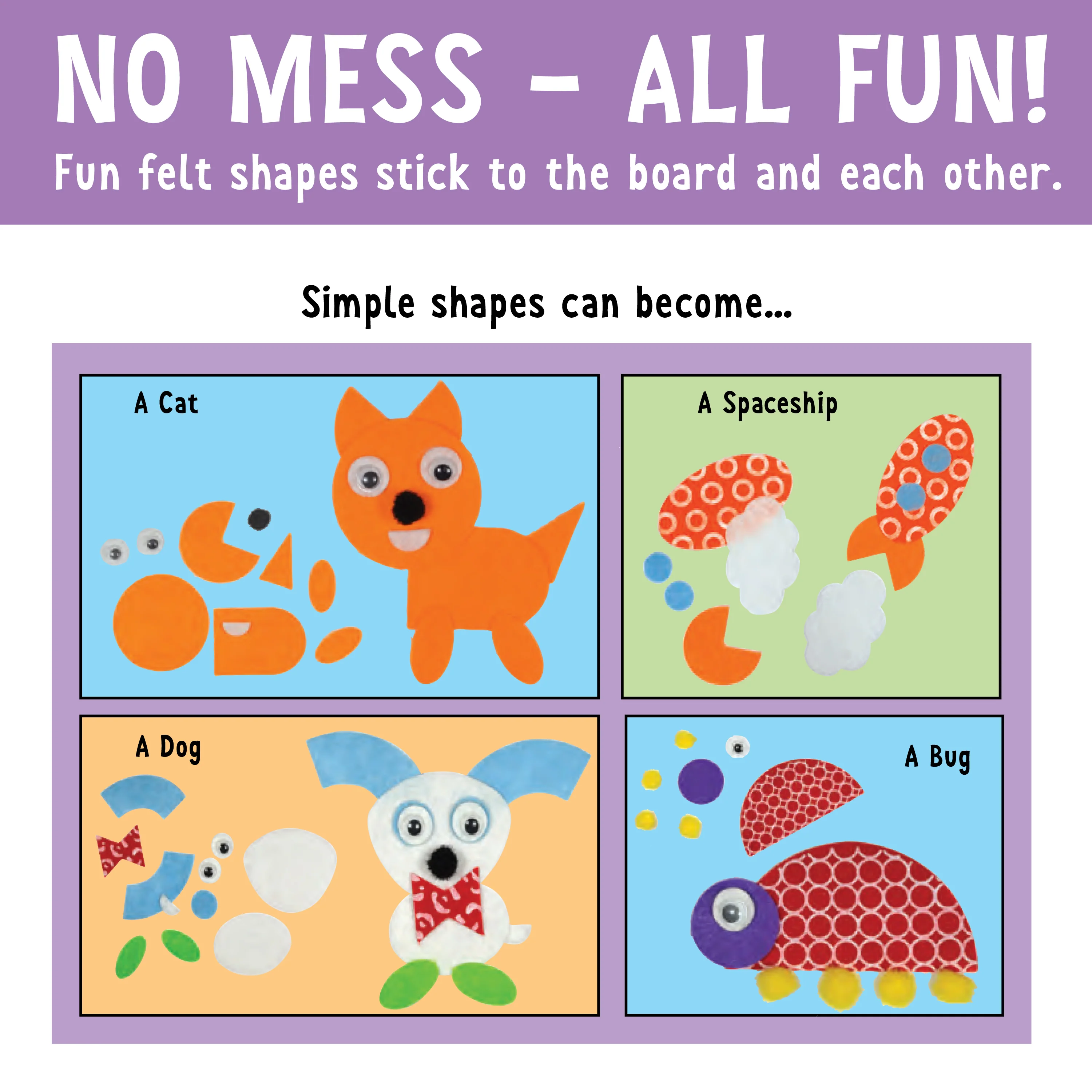 Creativity for Kids Felt Fun Shapes Portable Craft Kit - Image 5
