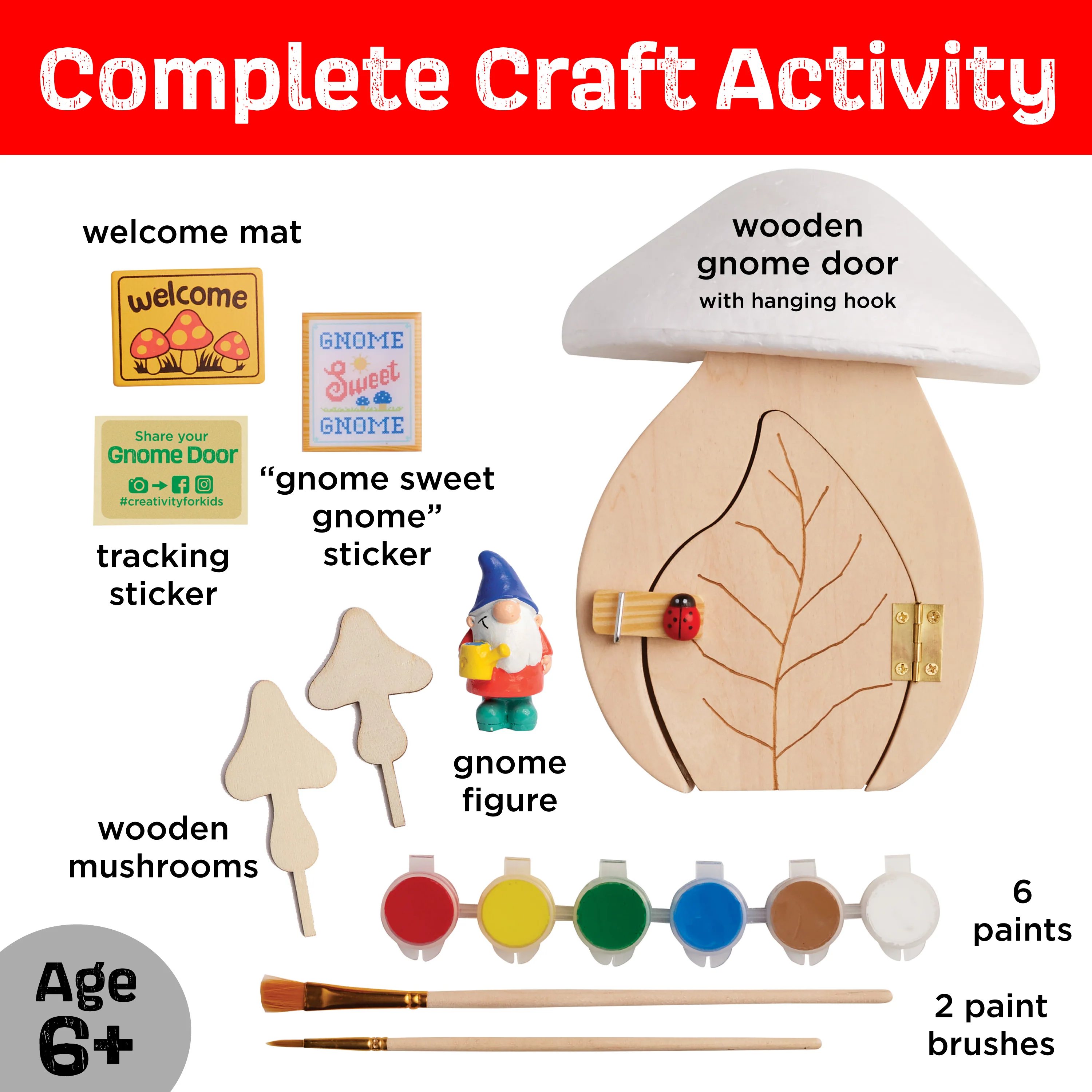 Creativity for Kids Enchanted Gnome Garden Door Craft Kit - Image 3