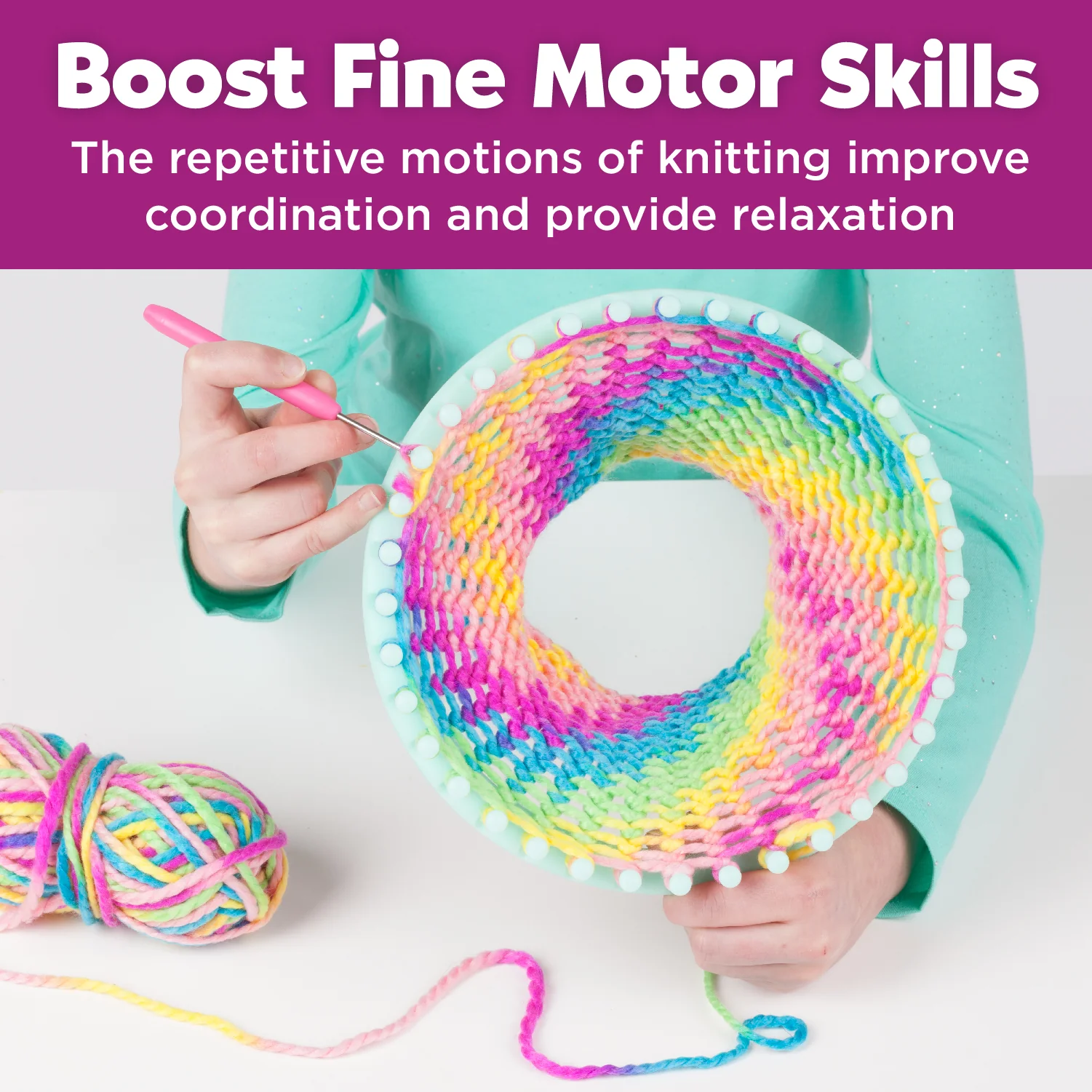 Creativity for Kids Quick Knit Loom - Beginner's Knitting Kit - Image 5