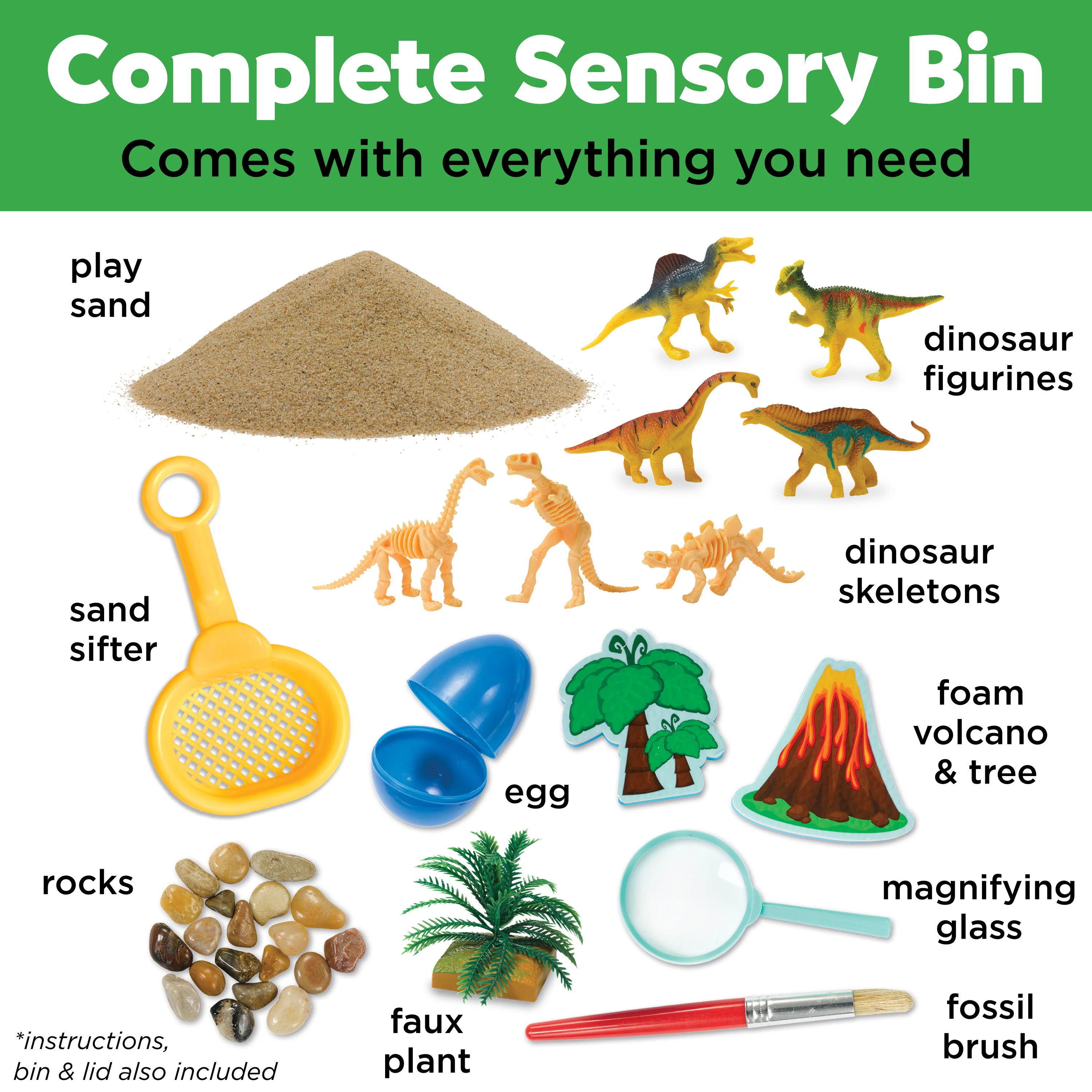 Creativity for Kids Sensory Bin: Dinosaur Dig - Prehistoric Play Set - Image 3