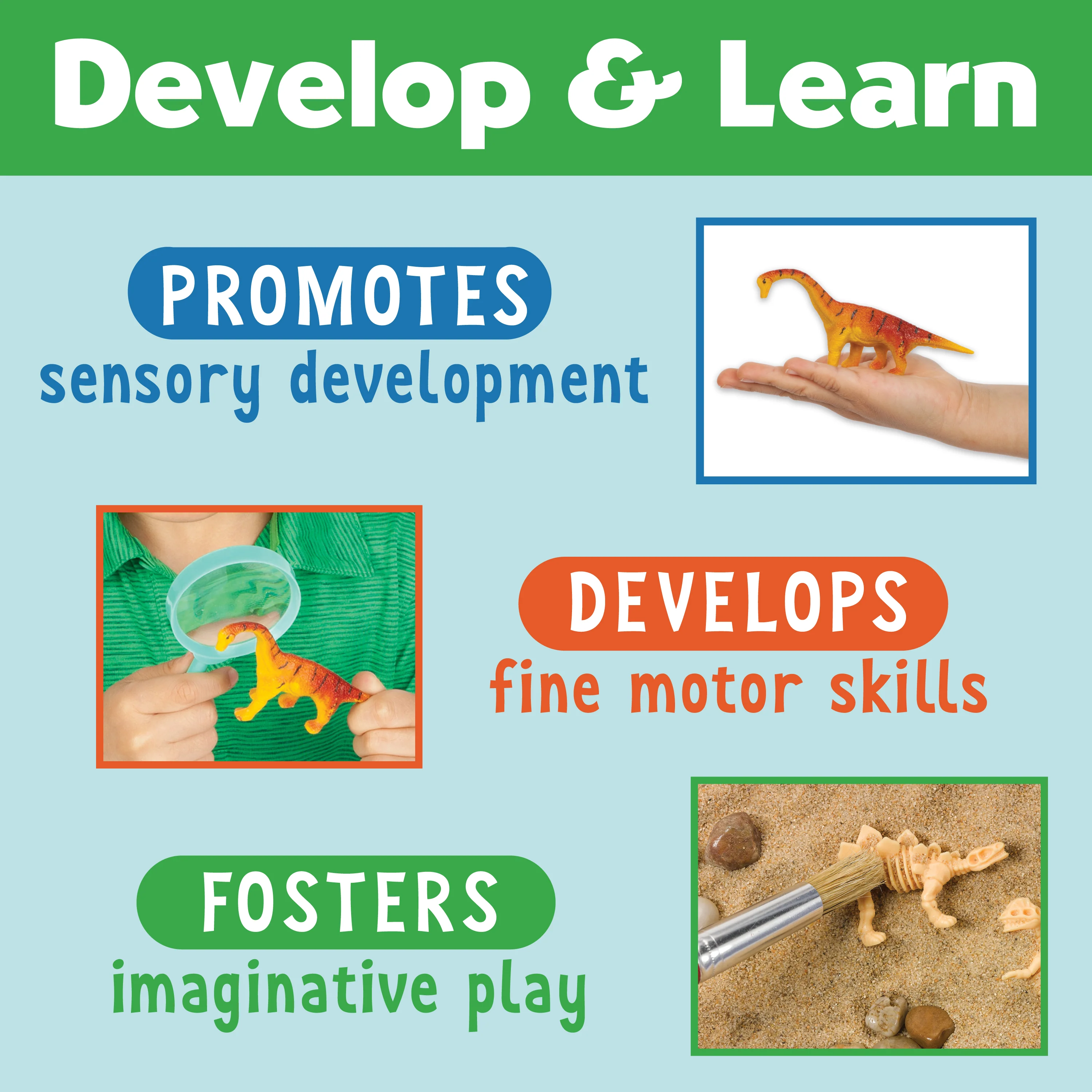 Creativity for Kids Sensory Bin: Dinosaur Dig - Prehistoric Play Set - Image 4