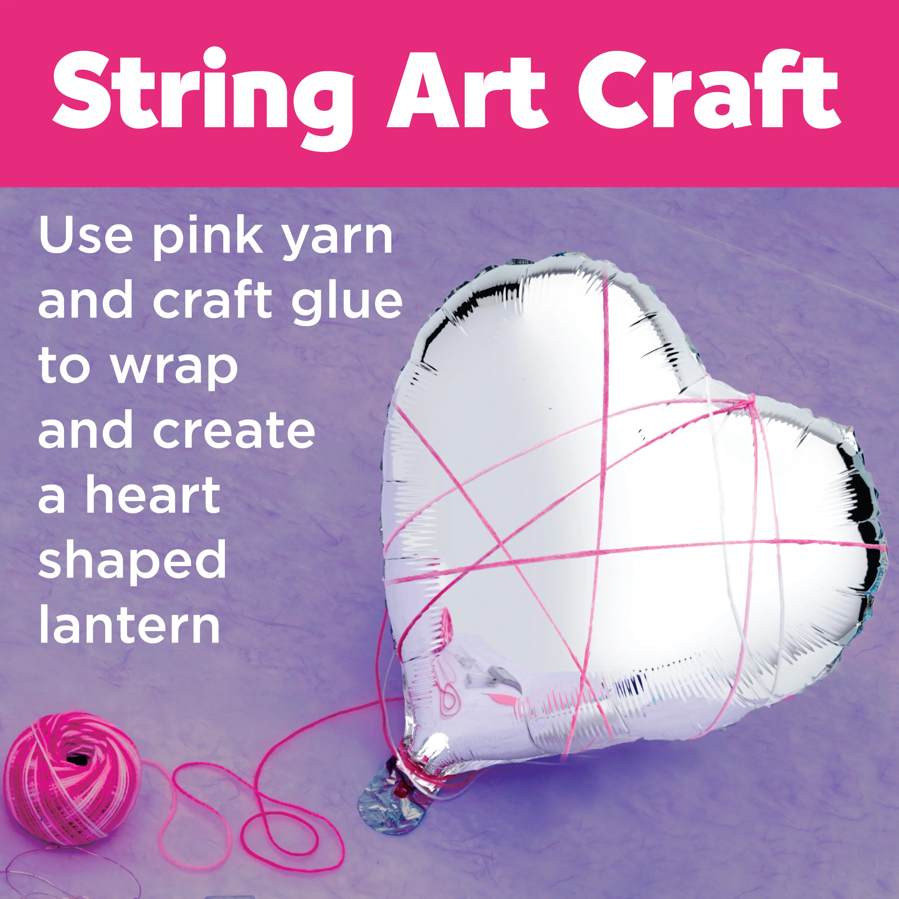 Creativity for Kids Heart Light String Art Lantern Kit - Image 4