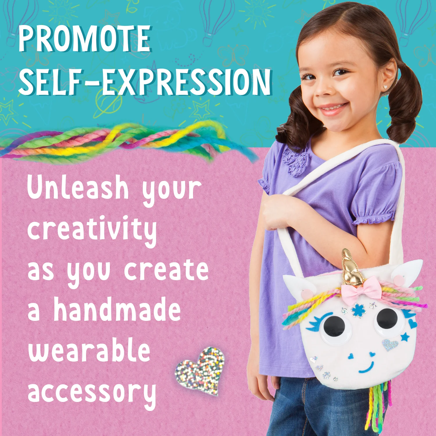 Creativity for Kids Unicorn Magic No-Sew Craft Purse Kit - Image 5