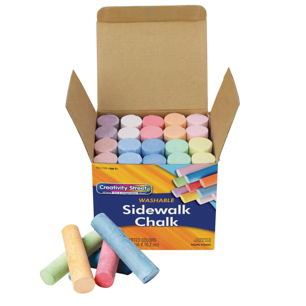 Creativity Street Sidewalk Chalk Set - Assorted Colors, 20 Pieces, 6 Packs - Image 2