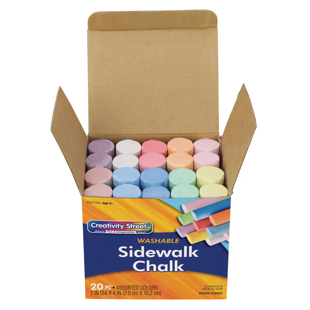 Creativity Street Sidewalk Chalk Set - Assorted Colors, 20 Pieces, 6 Packs - Image 4